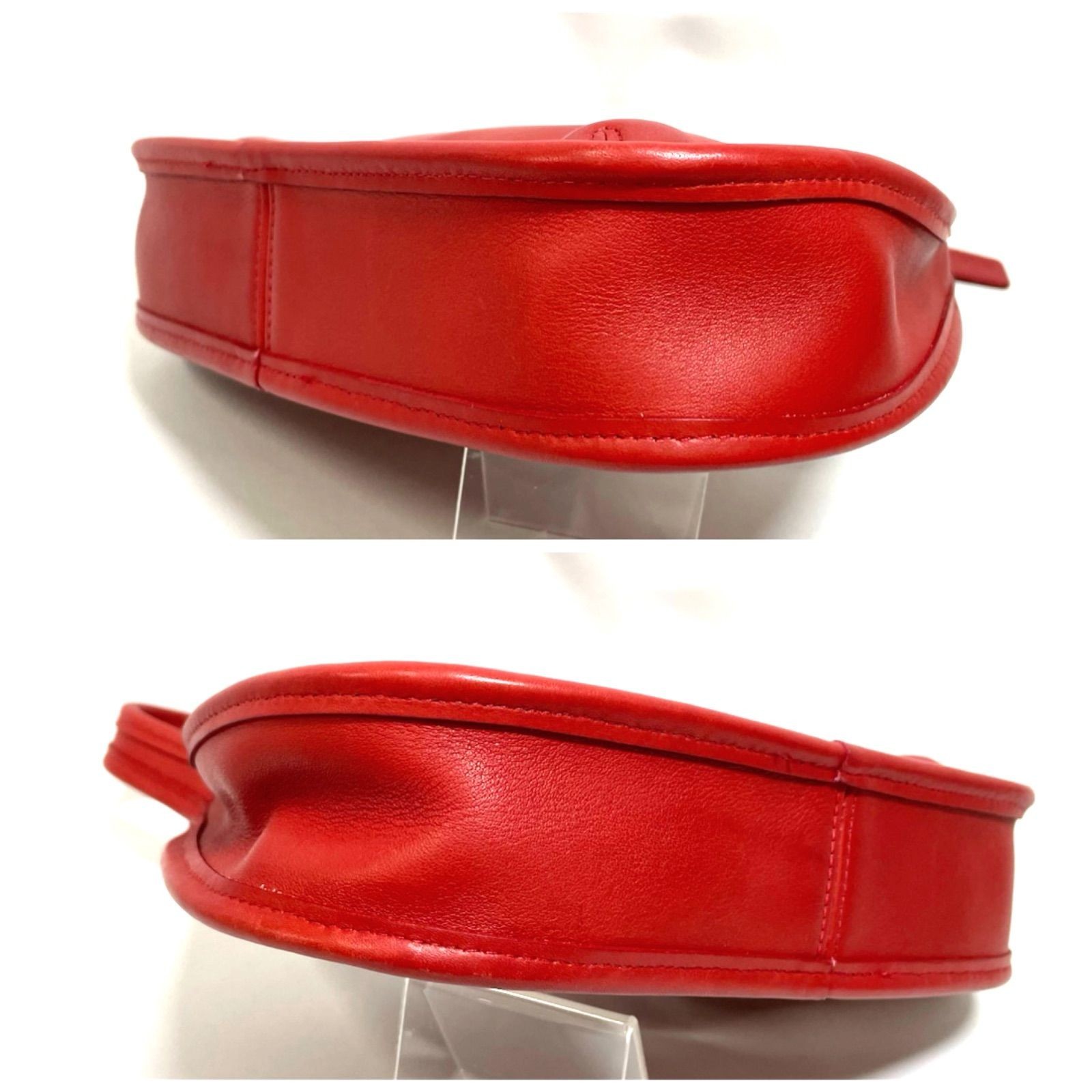 COACH 9027 Vintage Ergo Hobo Mini Hand Shoulder Crossbody bag Red Leather Woman