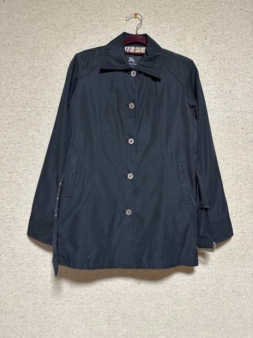 Burberry Black Short Trench Coat Size M