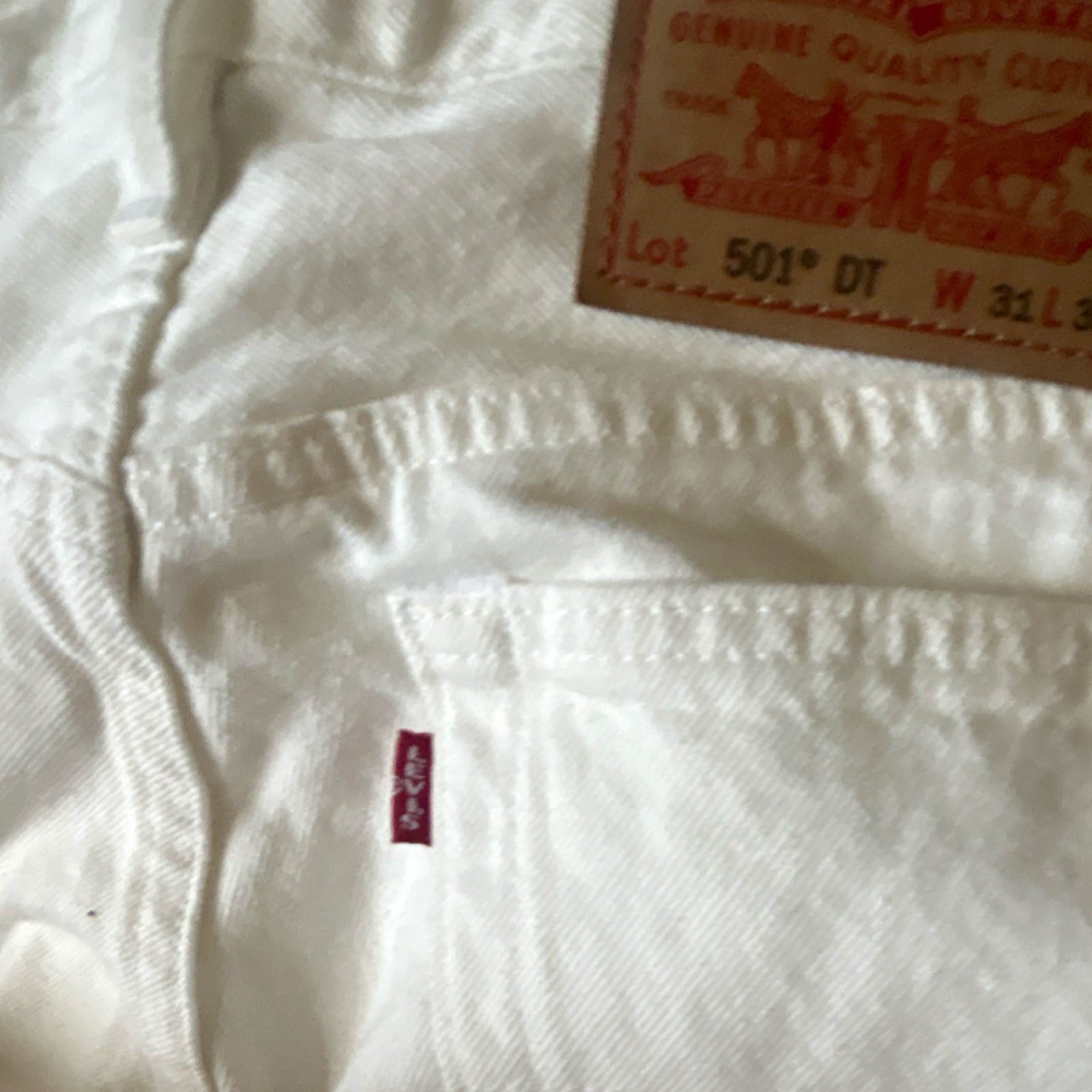 Levi’s 501 DT Denim Tears White Straight Men’s Jeans Cotton Button 5-Pocket