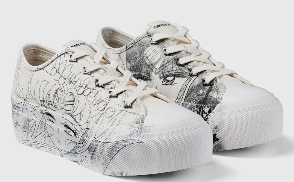 Jimmy Choo x Sailor Moon Canvas Sneakers EU 37 US 7 Limited Edition