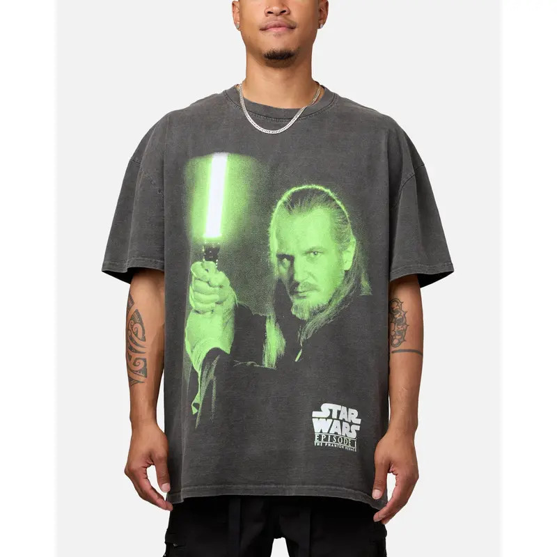 Star Wars Qui Gon Jinn Heavyweight T-Shirt , Graphic Tees T-Shirt