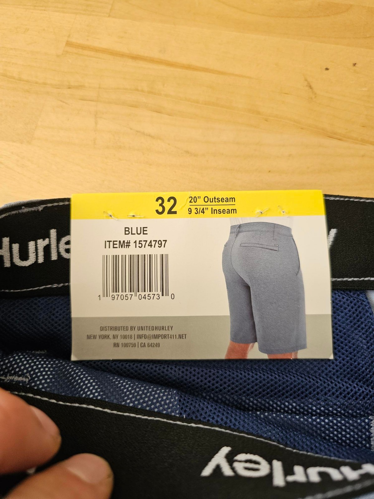 32 x 10″ Inseam – BLUE – Hurley Men’s Hybrid Golfing Walkshorts Shorts