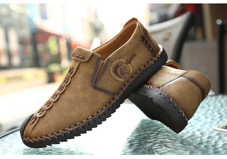 Men’s Casual Shoes Loafers Low-top Slip on Handmade Breathable Driving Shoes