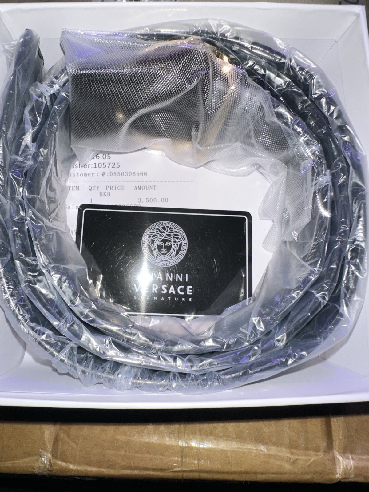 Versace Men’s Medusa Logo Buckle Dress Belt Black/Gold Size 100/40