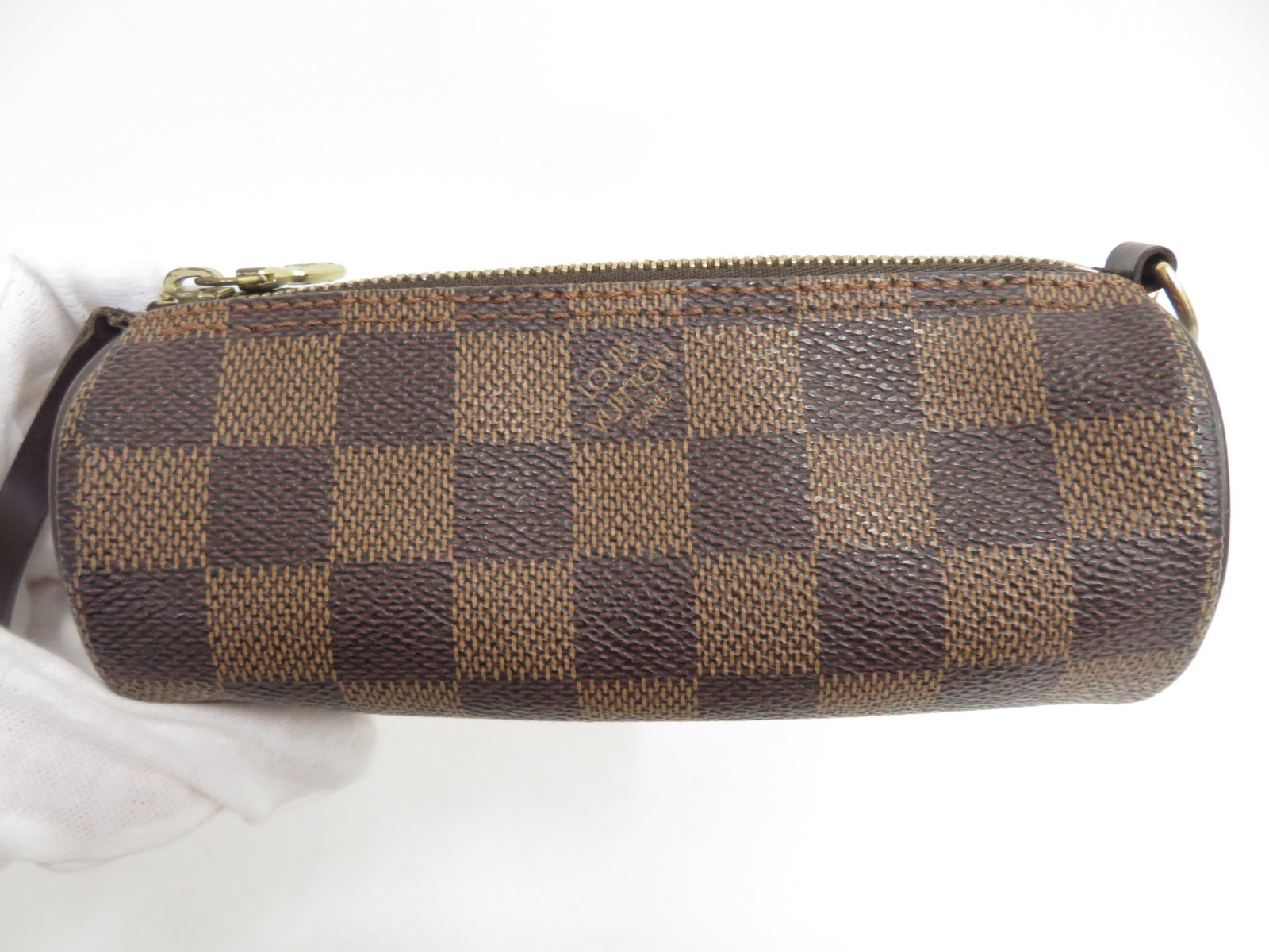 Authentic Louis Vuitton Damier Ebene Pouch for Papillon F#48510