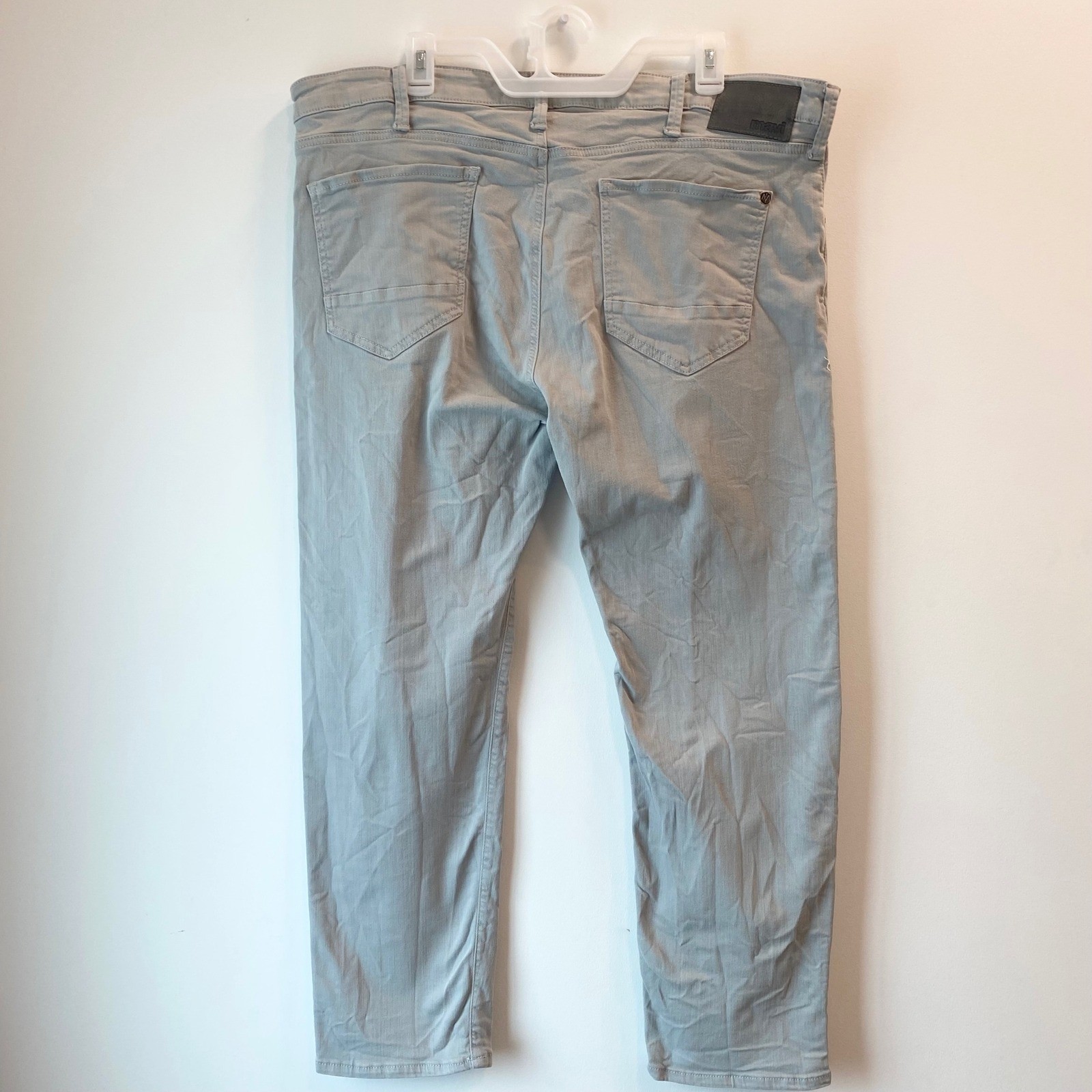 Mavi Jeans Men 40/30 Grey Zach Straight Leg Stretch Cotton Pants Casual Classic