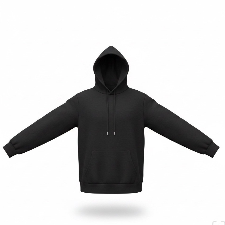 Coofandy Mens Black Hooded Pullover Sweatshirt Casual Style Size XL