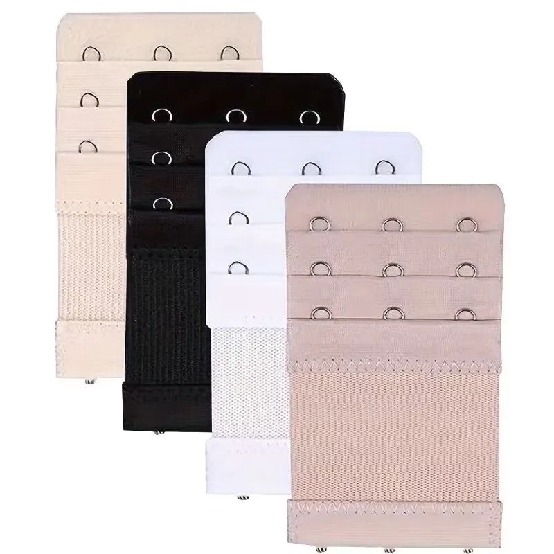 4Pcs Adjustable Bra Extender 4 Hooks with Elastic Underwear Strap Extension