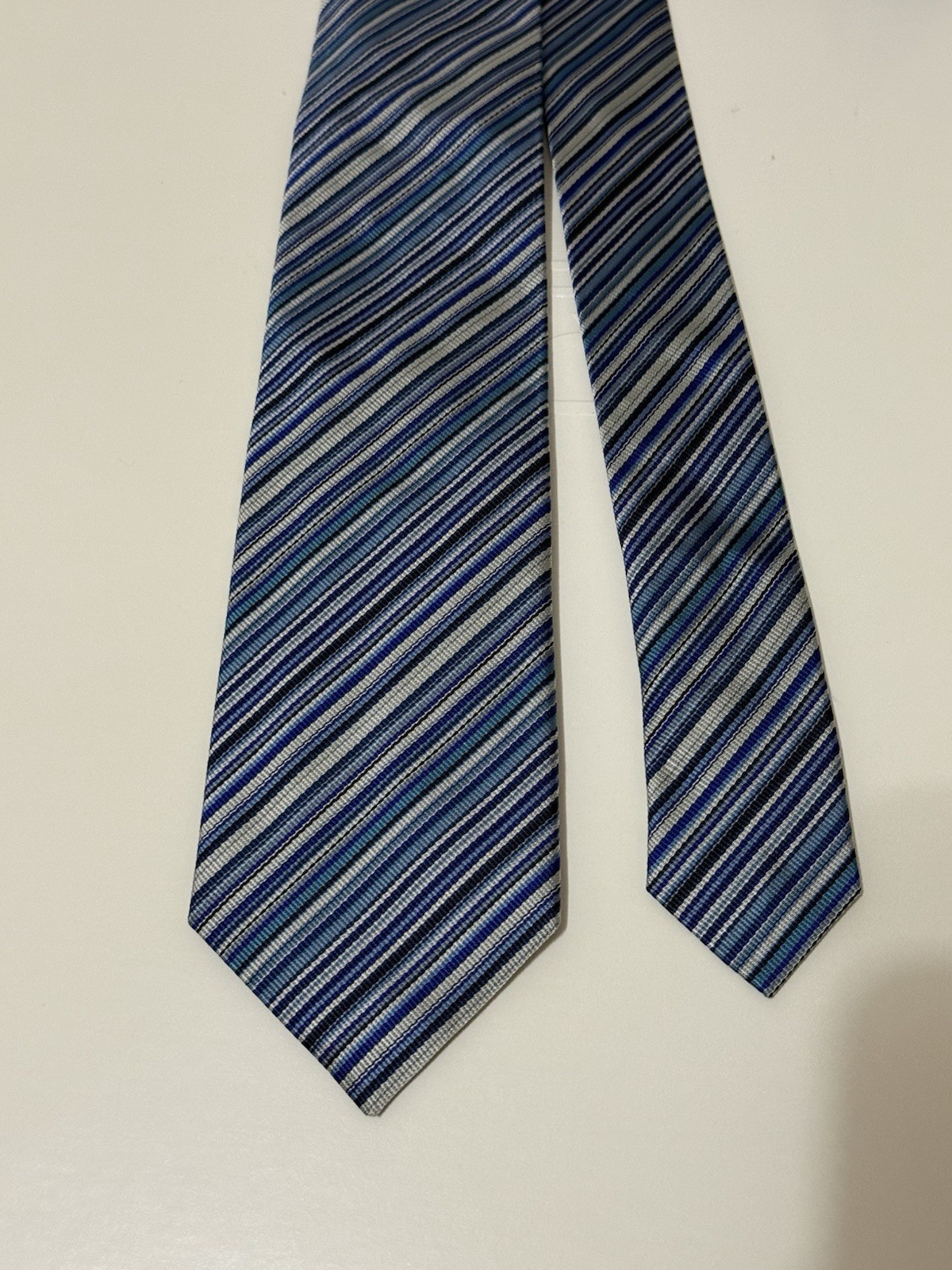 Paul Smith England Men’s Multi Stripe Tie In Blue Color (8 Cm).