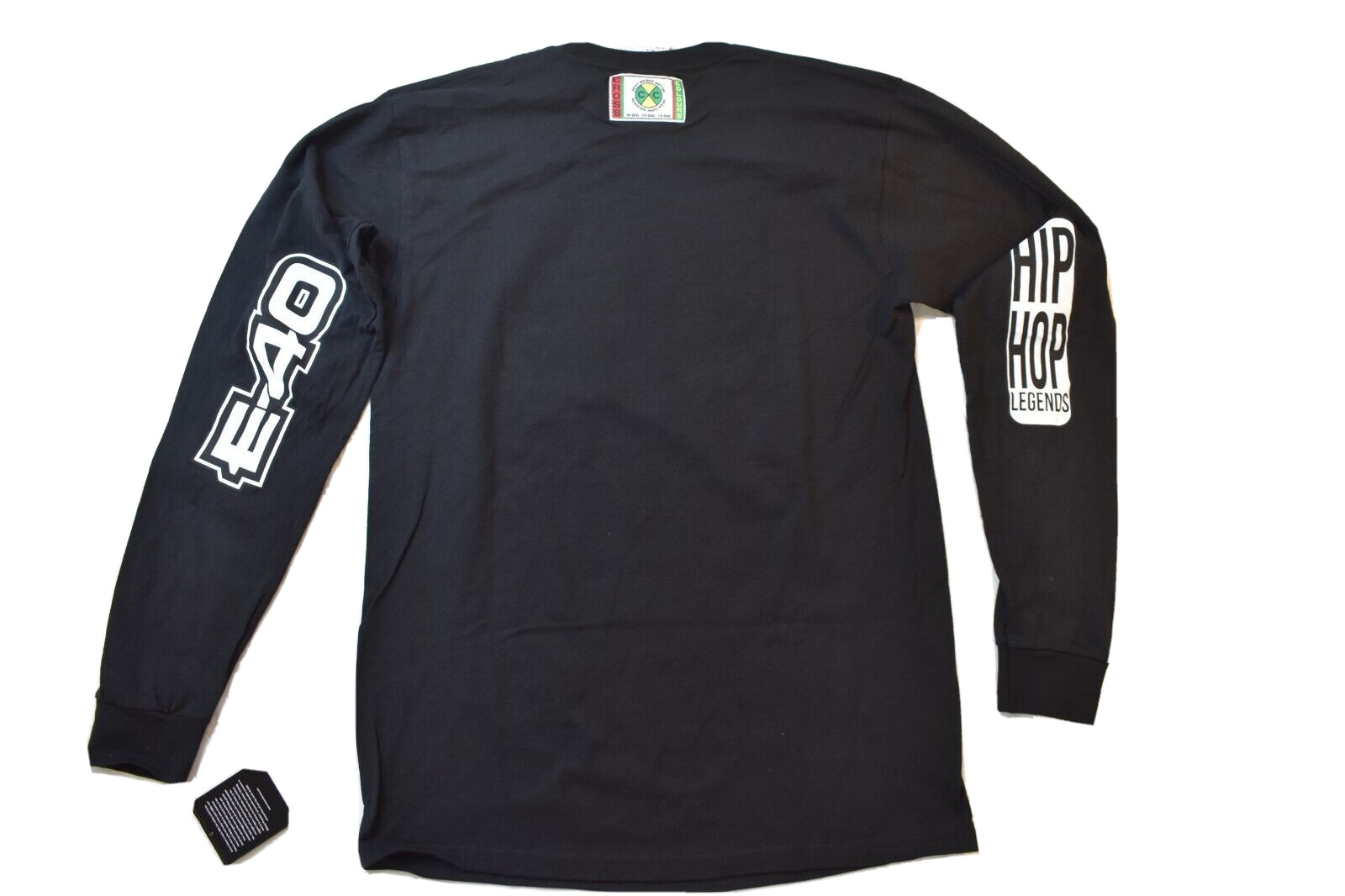 Cross Colours Mens E-40 Hip Hop Legends Black Long Sleeve Shirt NWT S, M, L