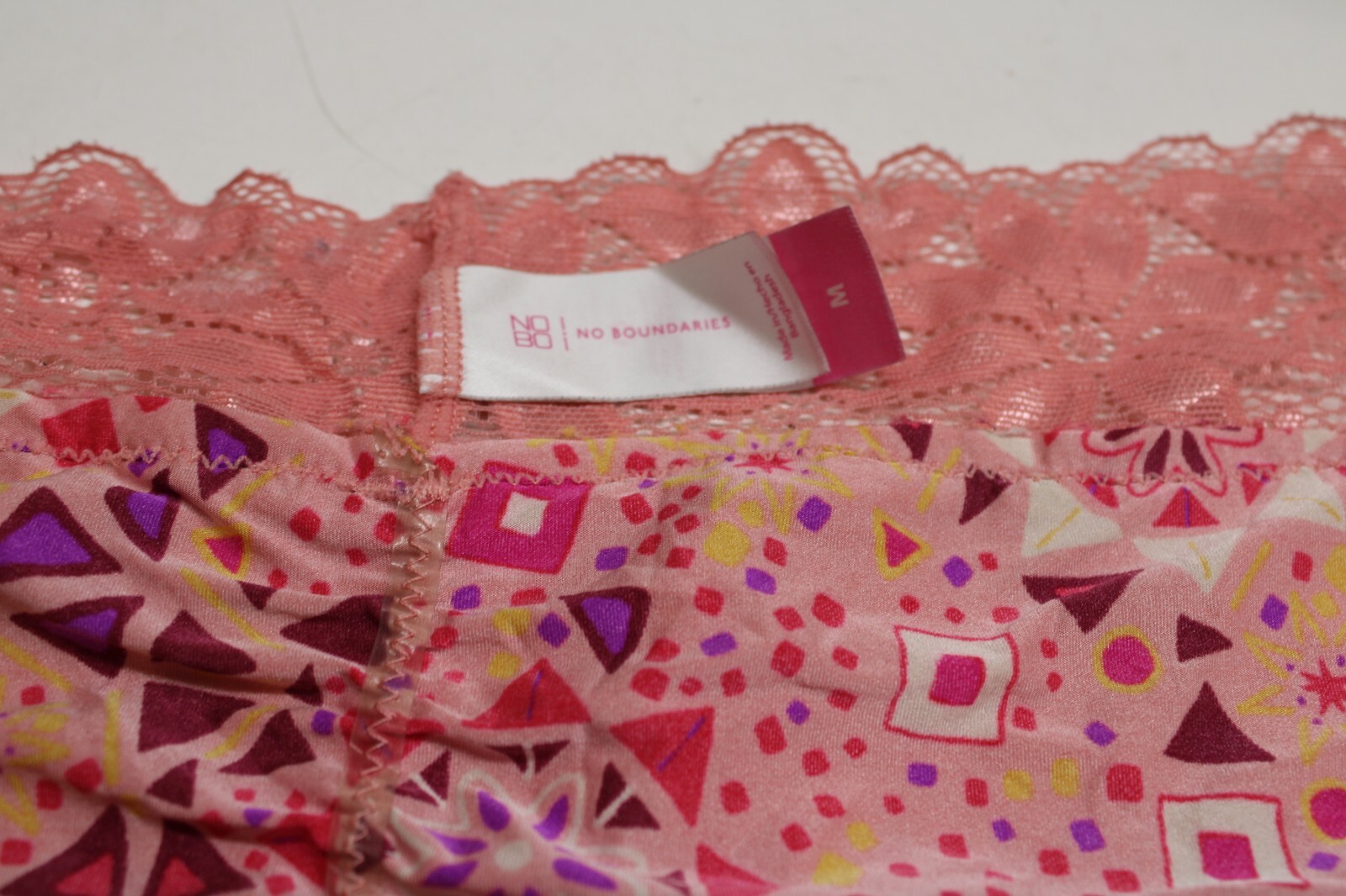 Nylon/Span ROSE Coral Pink Blue Purple Floral Lace Sheer sissy bikini panties M