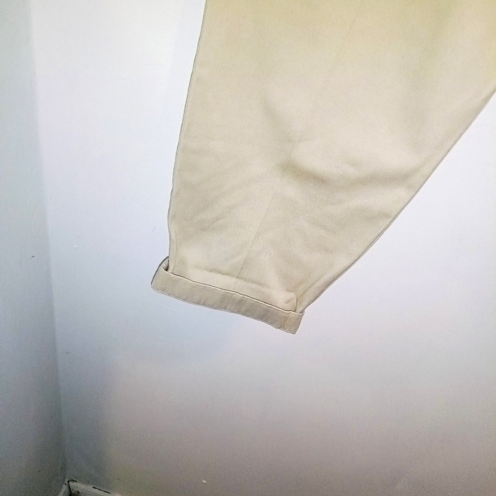 Softal Debenhams Womens Trousers Beige Size UK 14 Vintage 100% Cotton High Rise