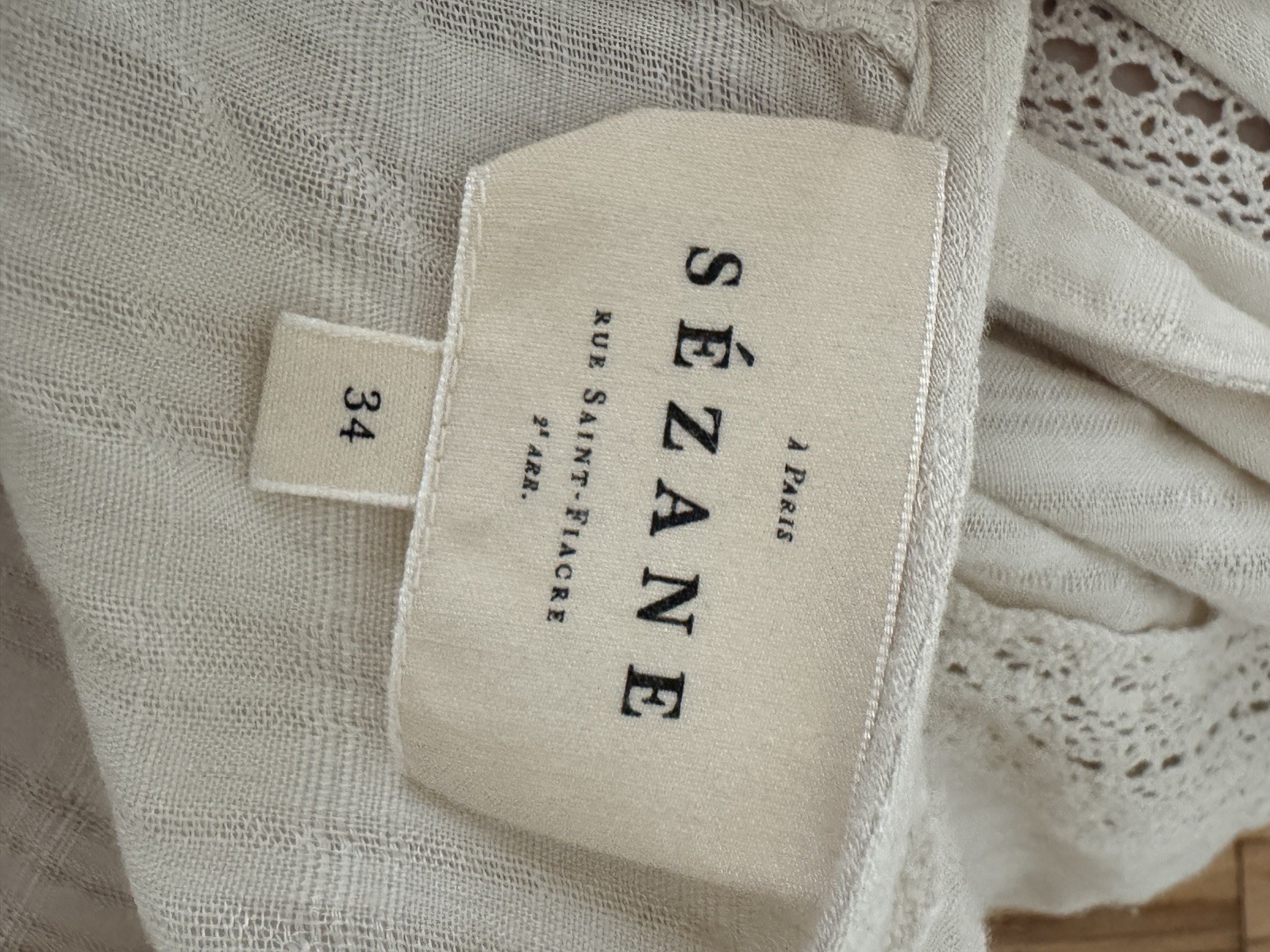 sezane marisa top size 34 US 2 bow ties