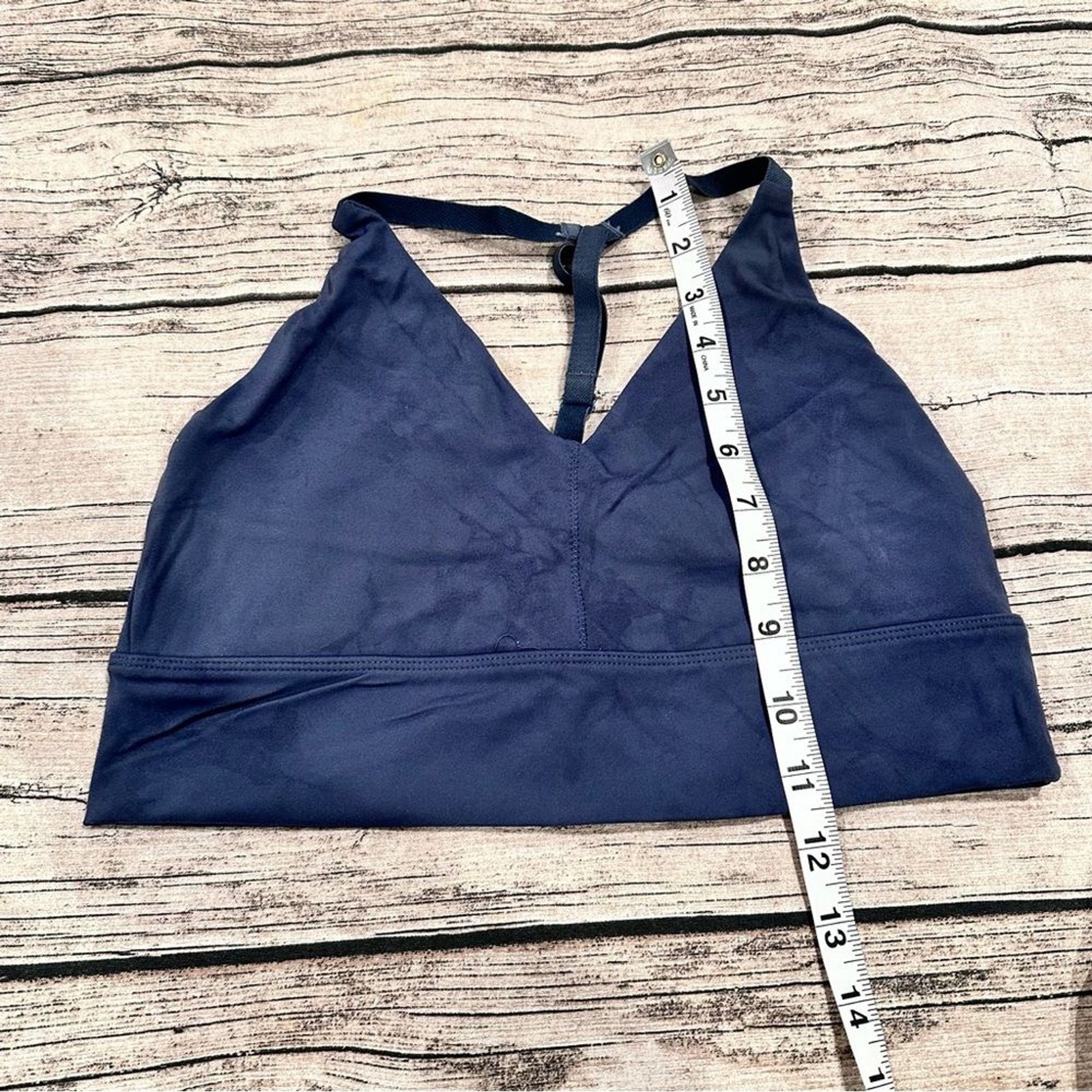 Alphalete Deep Blue Faint Tie Dye T-Back Sports Bra Size Small