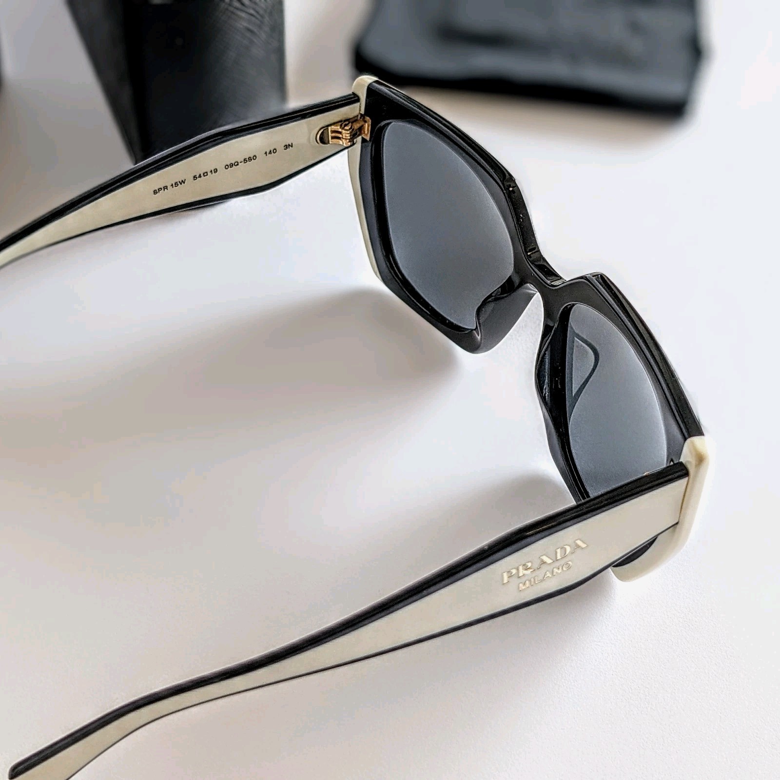 ​Prada Sunglasses Monochrome SPR 15W Black White Geometric PR 15WS 09Q-5S0 New!