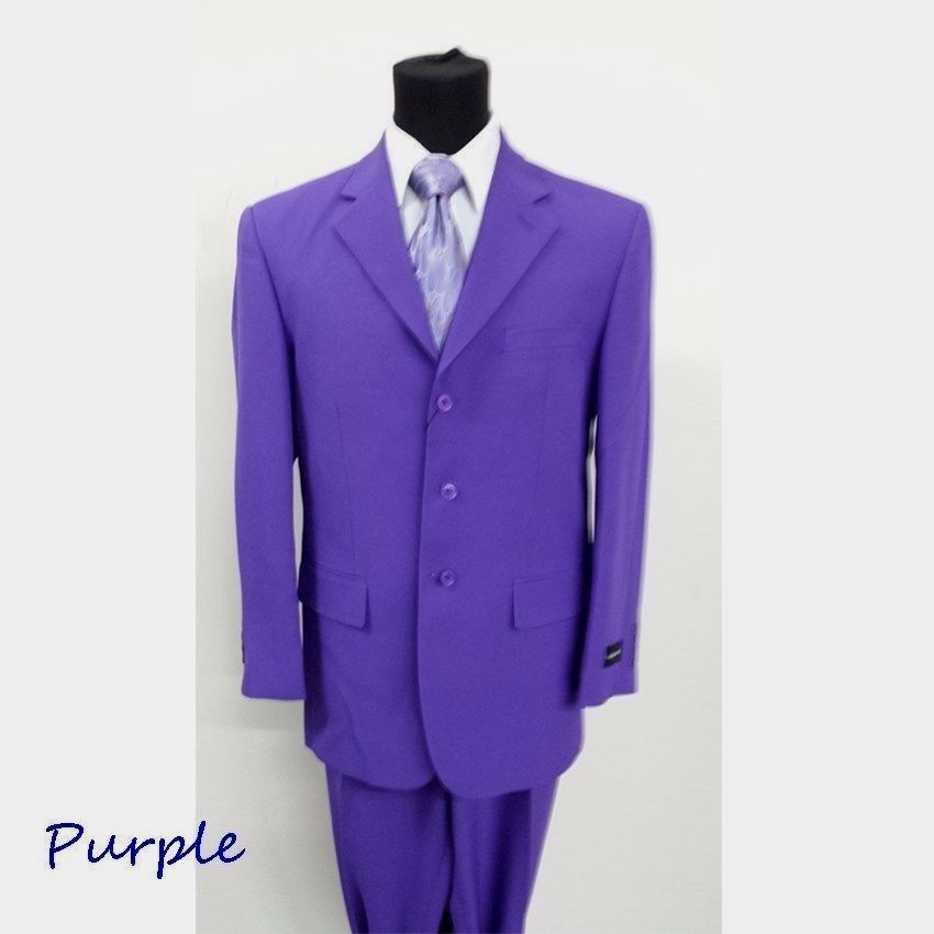 Men’s Single Breasted Basic Suit w/Pants come 20 colors 38R-62L by Fortino Landi