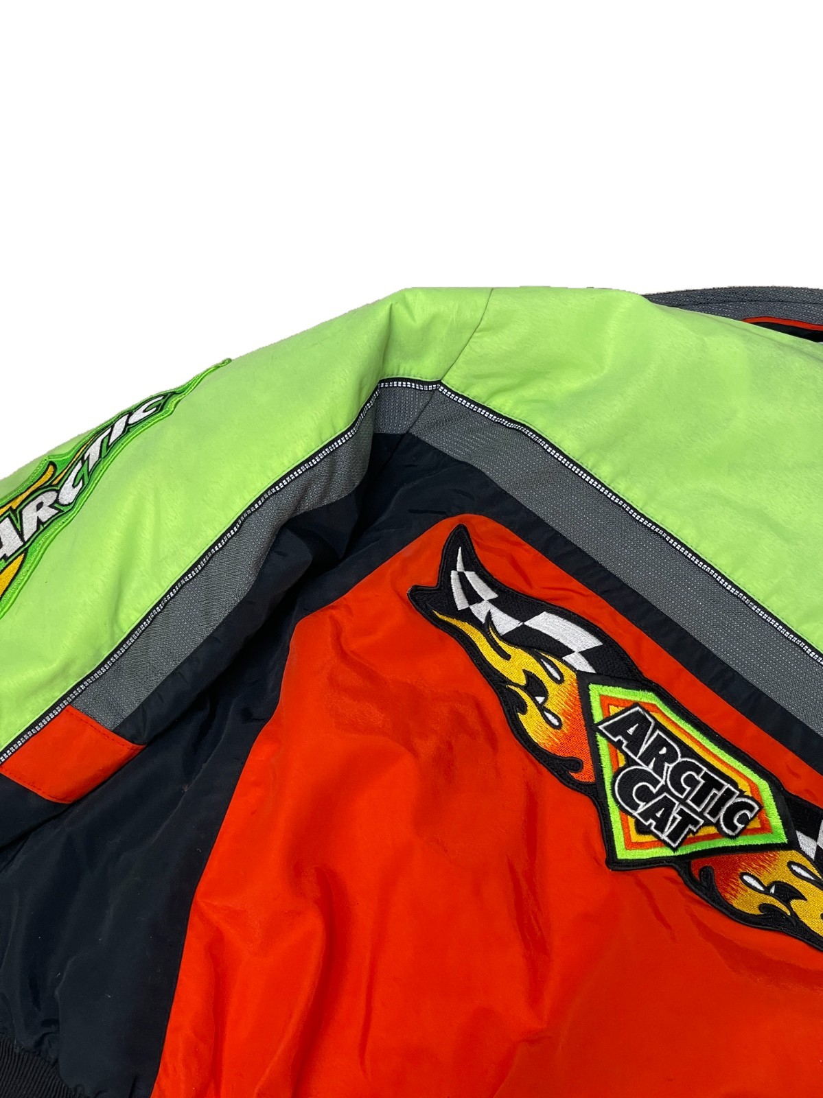Vintage Arctic Cat Racing Jacket Detachable Shell 90s Snowmobile TWO JACKETS!