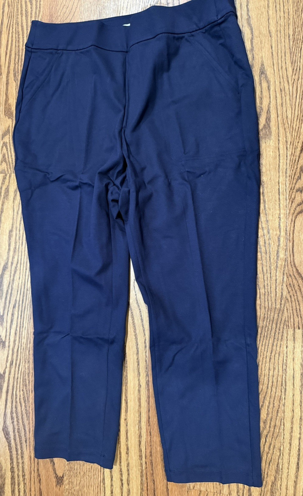 Croft & Barrow pull-on pants navy blue petite short size PXL NWT