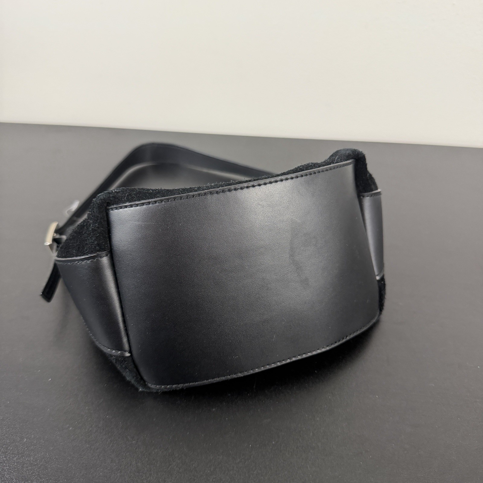 Kathy Ireland Y2K Mini Small Handbag Purse Black Leather Suede Casual Simple
