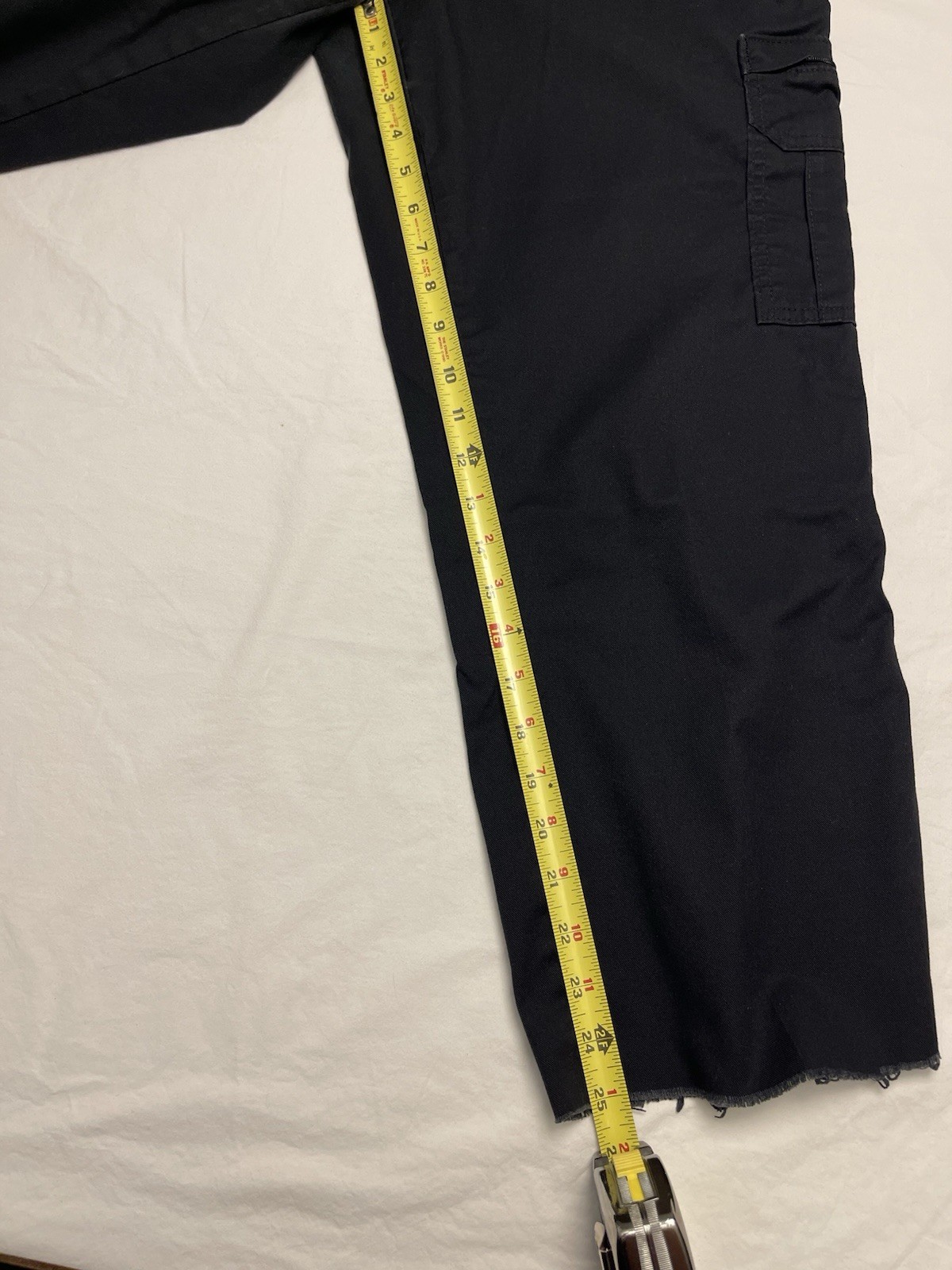 Dickies Women’s Cargo Straight Leg Black Size 12 Cut Off