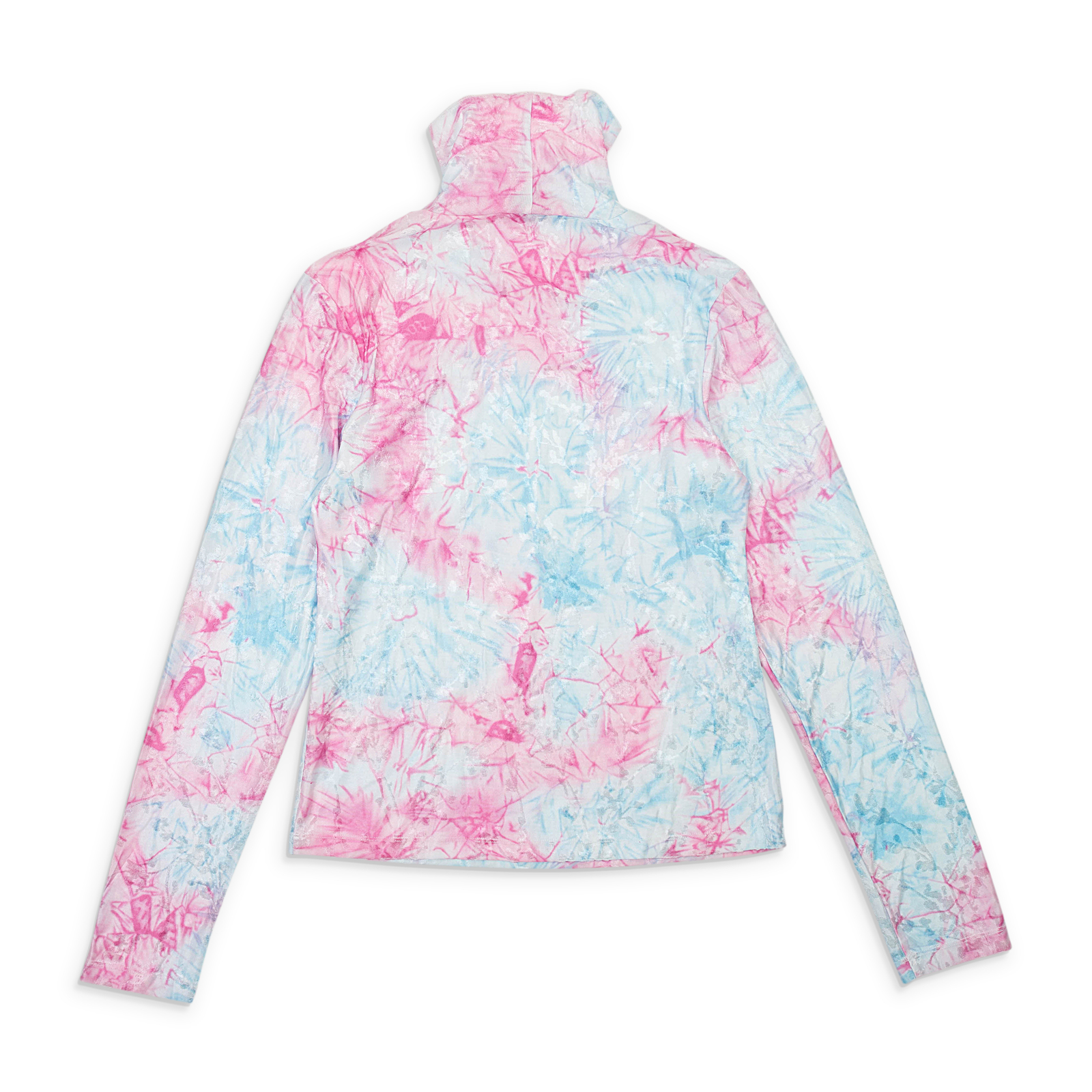 NWT CALLIPYGIAN TEXTURED TIE DYE PINK BLUE TURTLENECK SIZE L $110