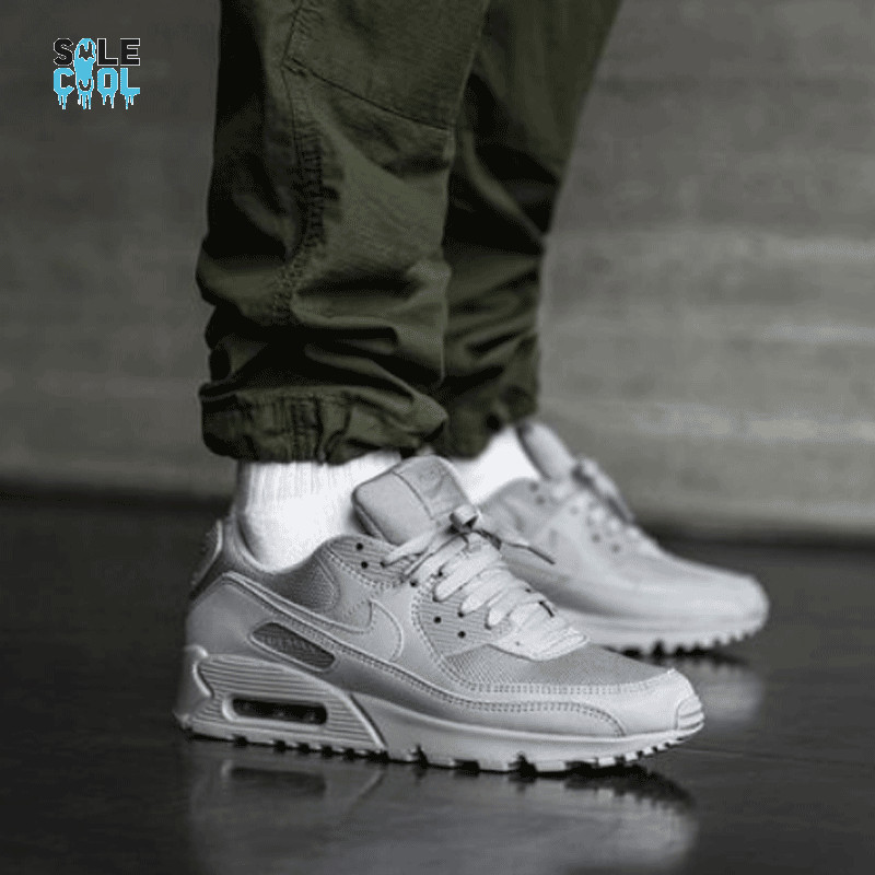 Nike Men’s Air Max 90 Wolf Grey Wolf Grey Athletic Sneakers CN8490-001