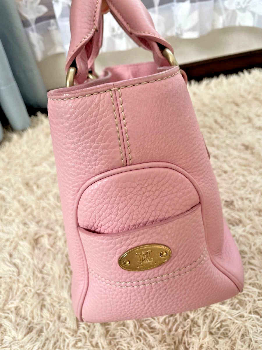 Authentic CELINE Boogie Bag Pink Leather Handbag USED with Dust Bag