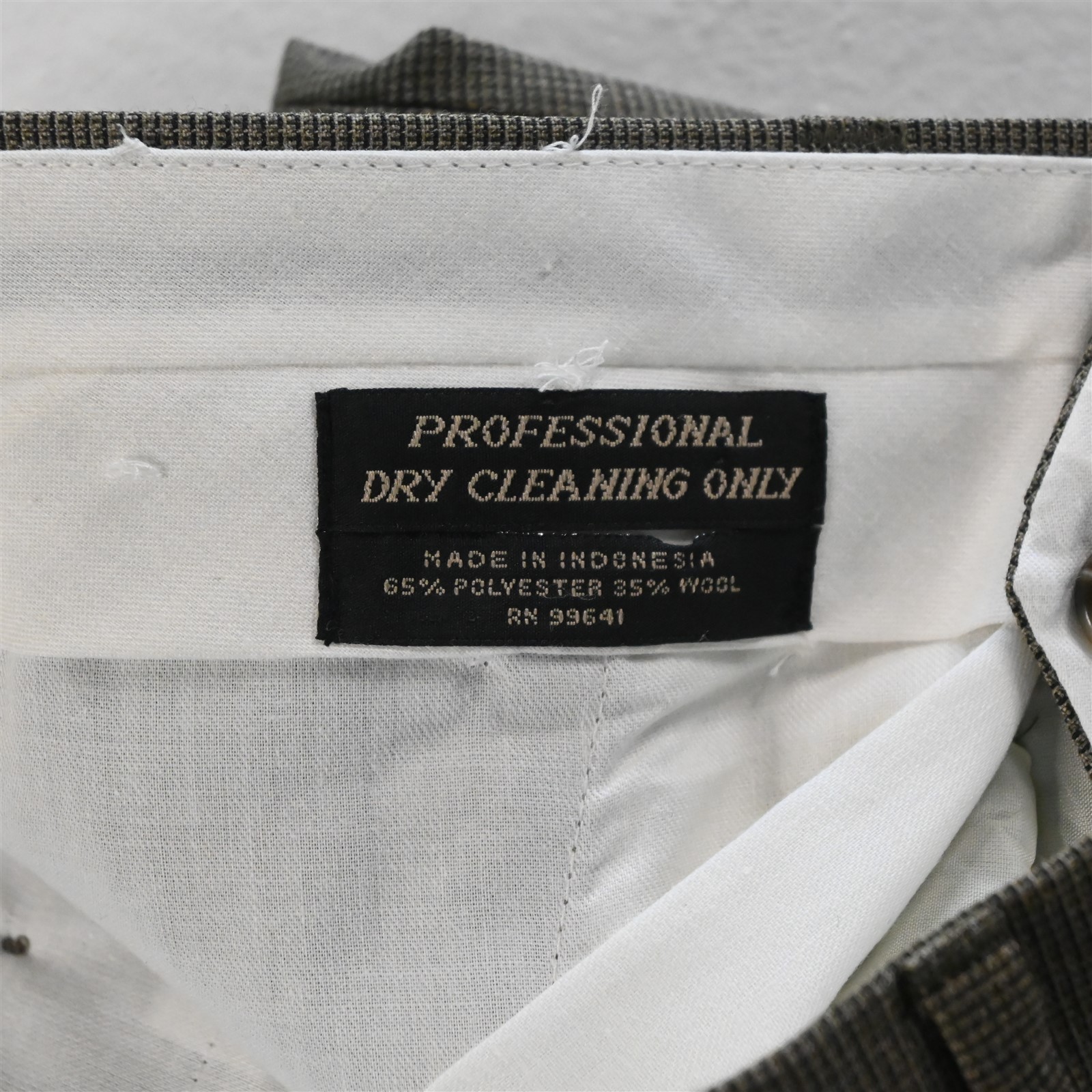 Vtg Mens Double Breasted 40L 32×34 Brown Check Wool Mens Jacket Pants Suit