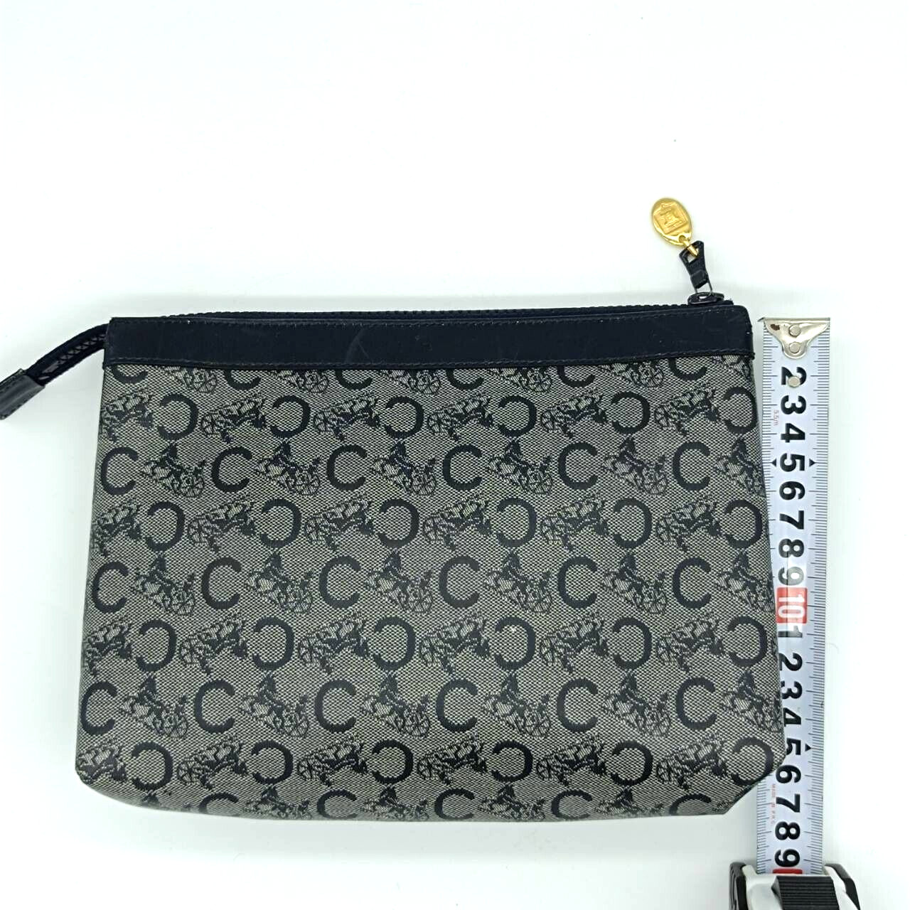 CELINE Clutch bag Hand Bag C Macadam Purse PVC W9in×H6.3in Rank AB