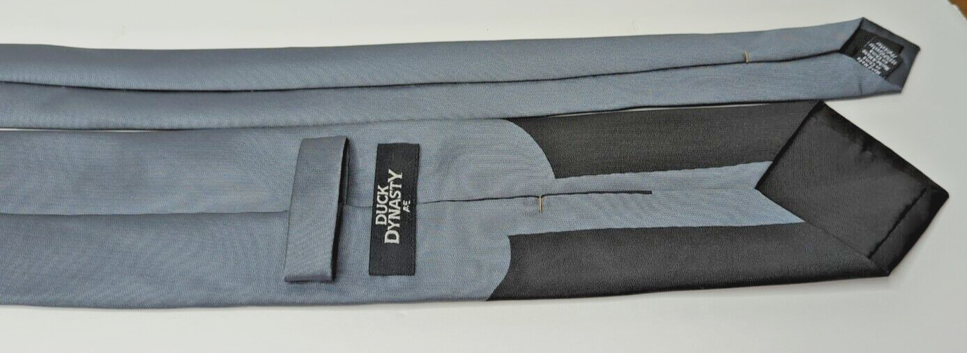 Duck Dynasty Jase Robertson I’m a Frog’s Nightmare Neck Tie Gray Black Pointed