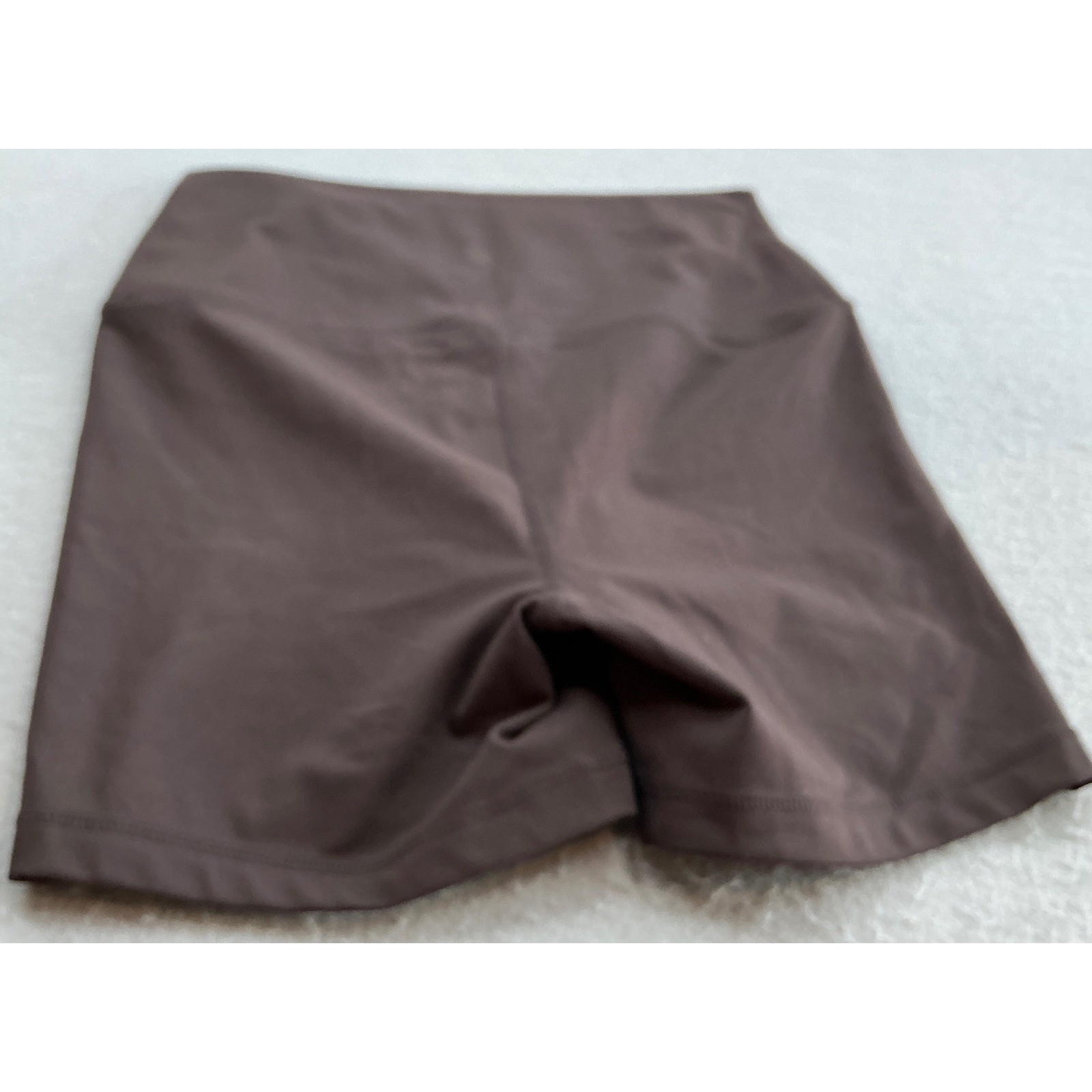 Yogalicious Lux Everyday 5″ Short Brown High Waist Biker Shorts Large Activewear