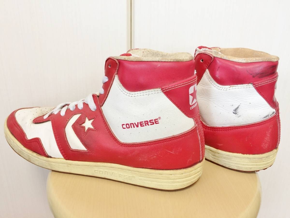 Converse 80s Vintage Sneakers WEAPON HI Red White Men’s Shoes