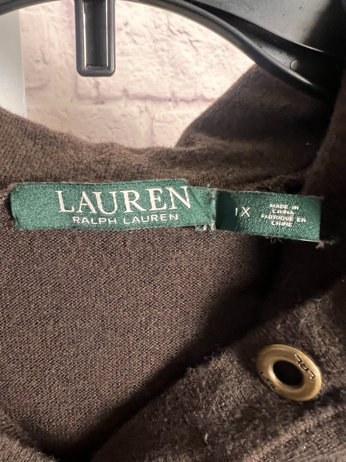 Lauren Ralph Lauren Hooded Sweatshirt with Elbow Patches size 1X