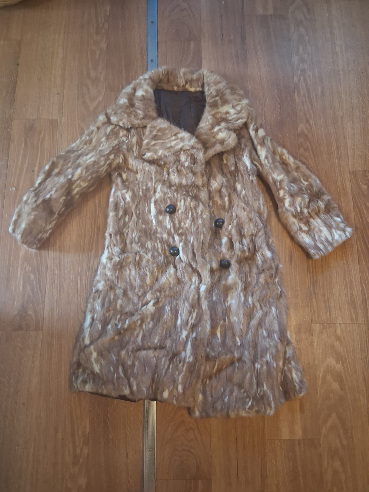 Vintage 100% Fur Coat longLength petticoat Size Small/medium Tailored Lining