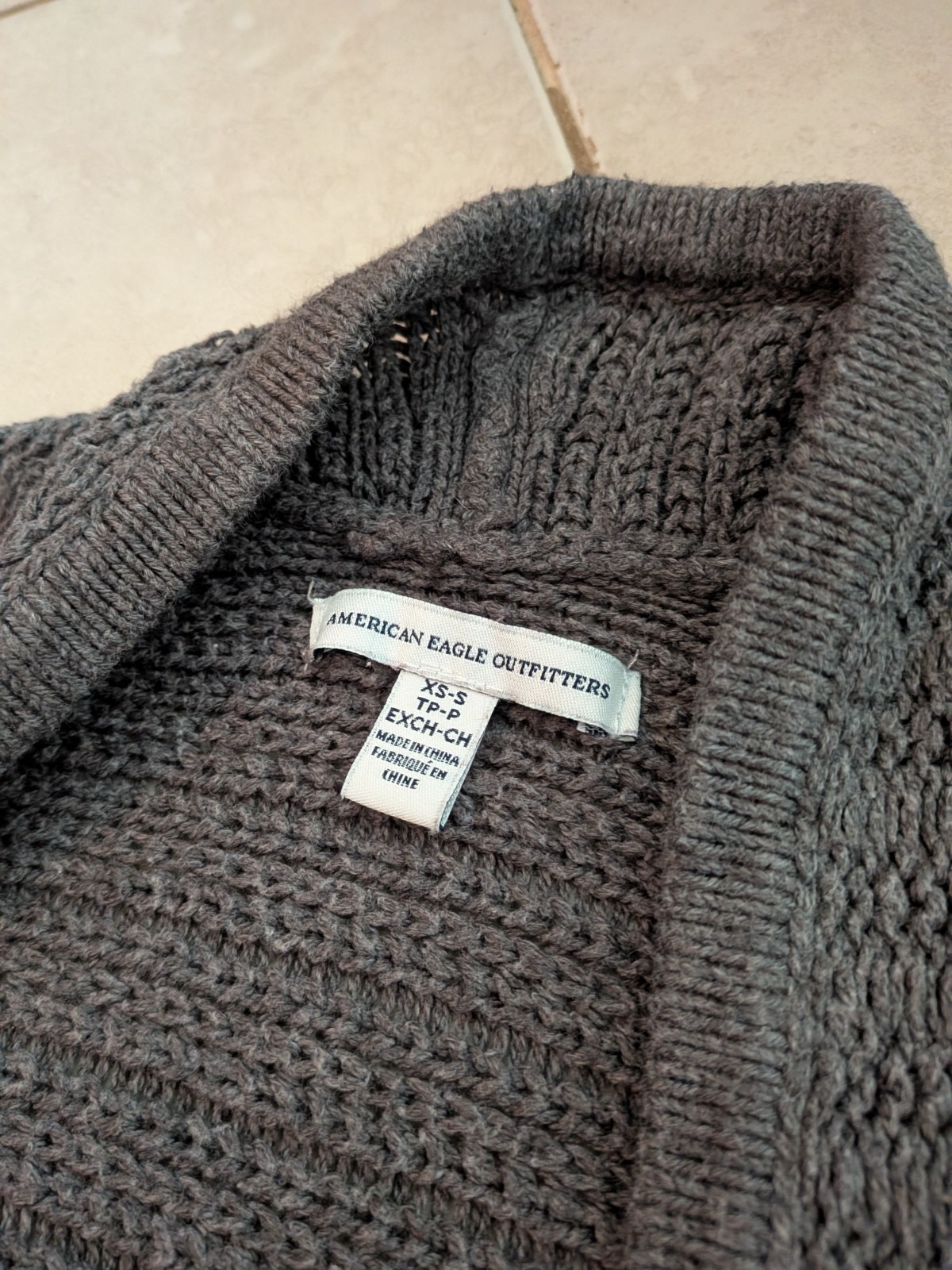 American Eagle Batwing Dolman Shrug Cardigan Gray Knit Sweater Women’s XS/S