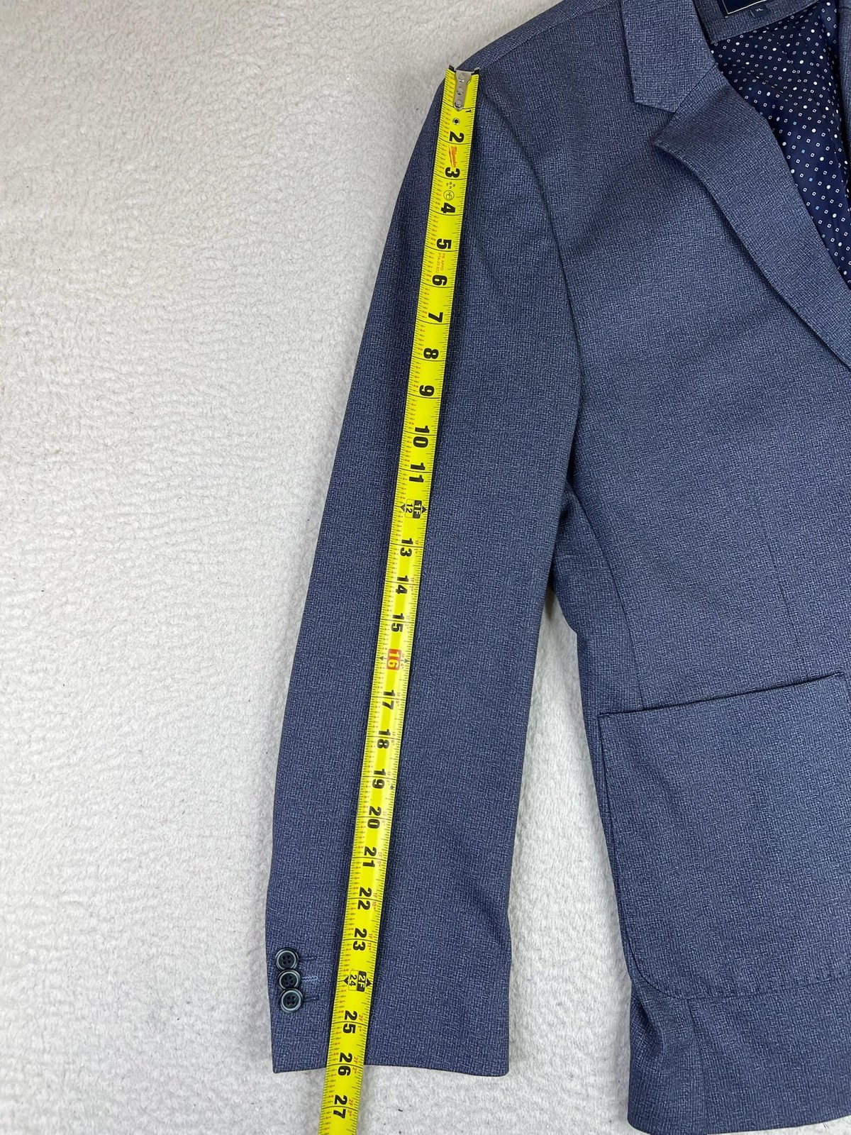 7 Diamonds Blazer Mens XL Blue Jersey Knit Stretch Sport Coat 2 Button Glenn