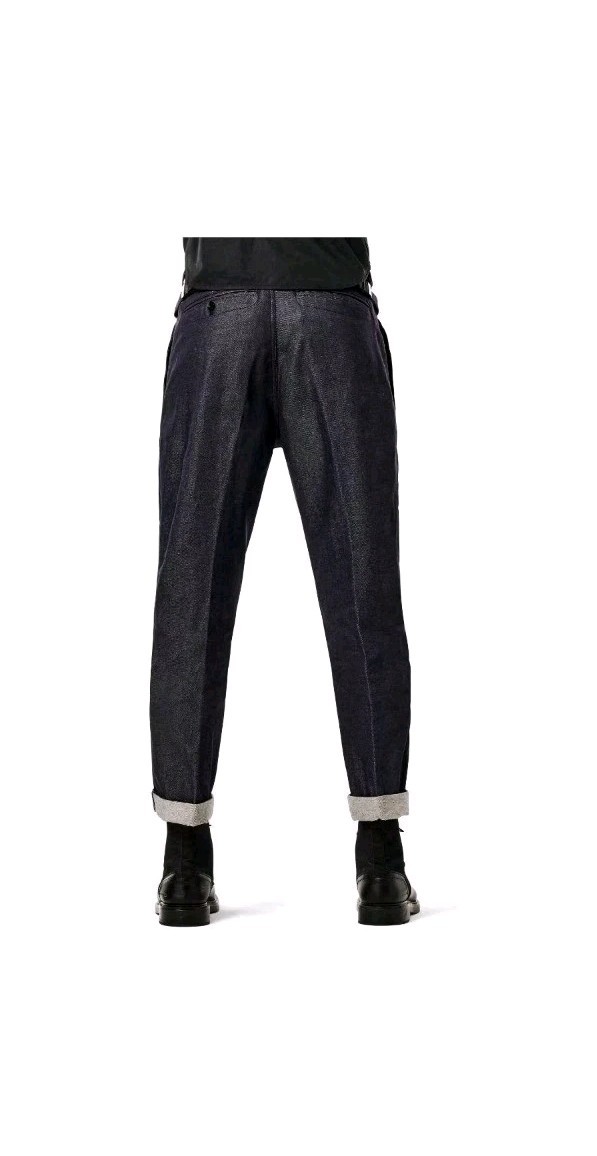 G Star Raw Varve Relaxed Pleated Chino Size 30 Dark Wash Blue 30X27