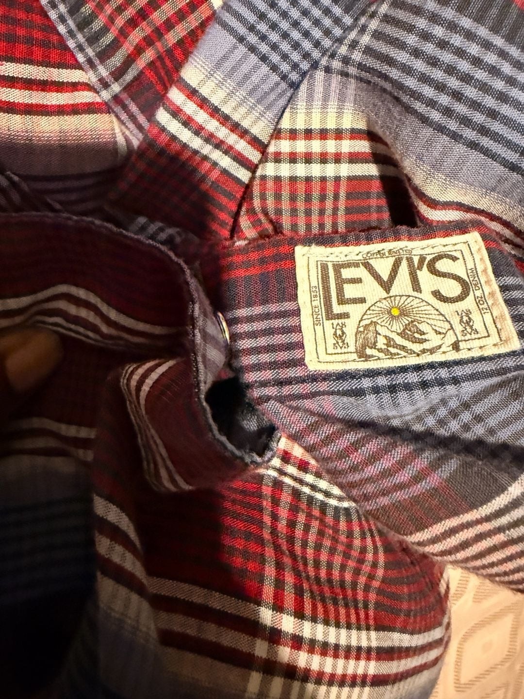 Levi’s Plaid Western Snap Front Shirt Size Large