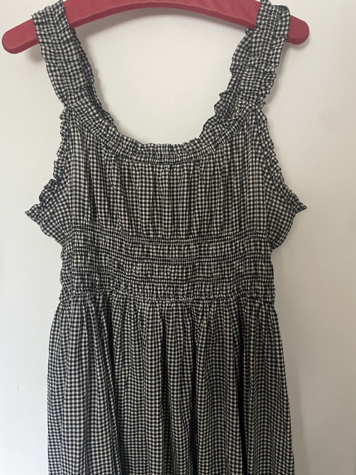 Doen Emmaretta Organic Cotton Voile Gingham Dress, XXL