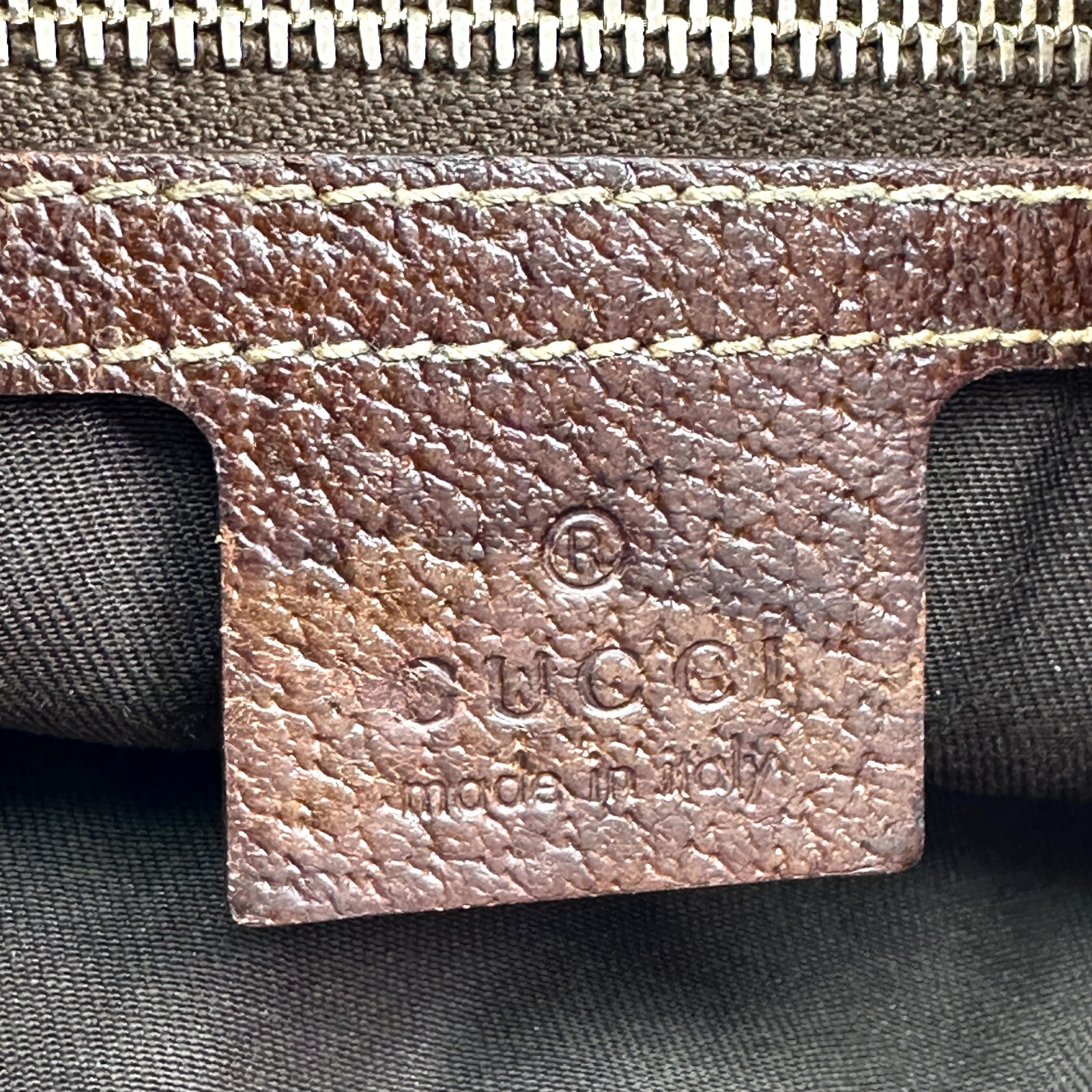 GUCCI Jackie GG Canvas Shoulder Hand Bag Black Leather 137335 Purse Authentic