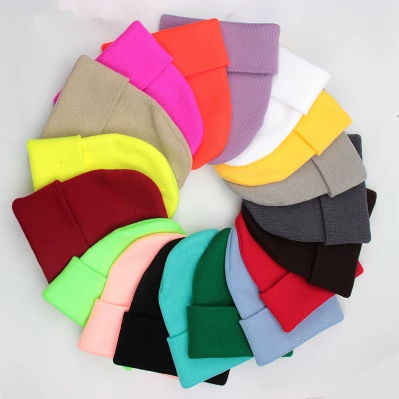 Beanie Hat Cap Plain Knit Ski Skull Cuff Winter Warm Slouchy Men Women CF Unisex