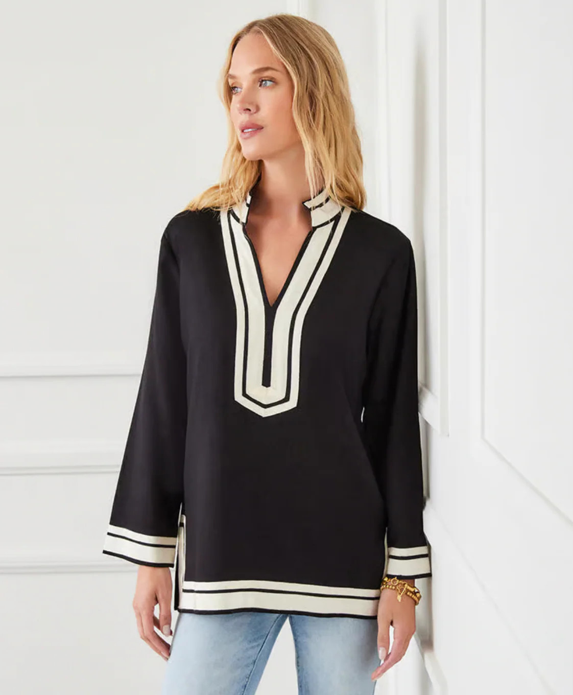 The St. Tropez Tunic in Linen Blend by Karen Kane – CLOSEOUT