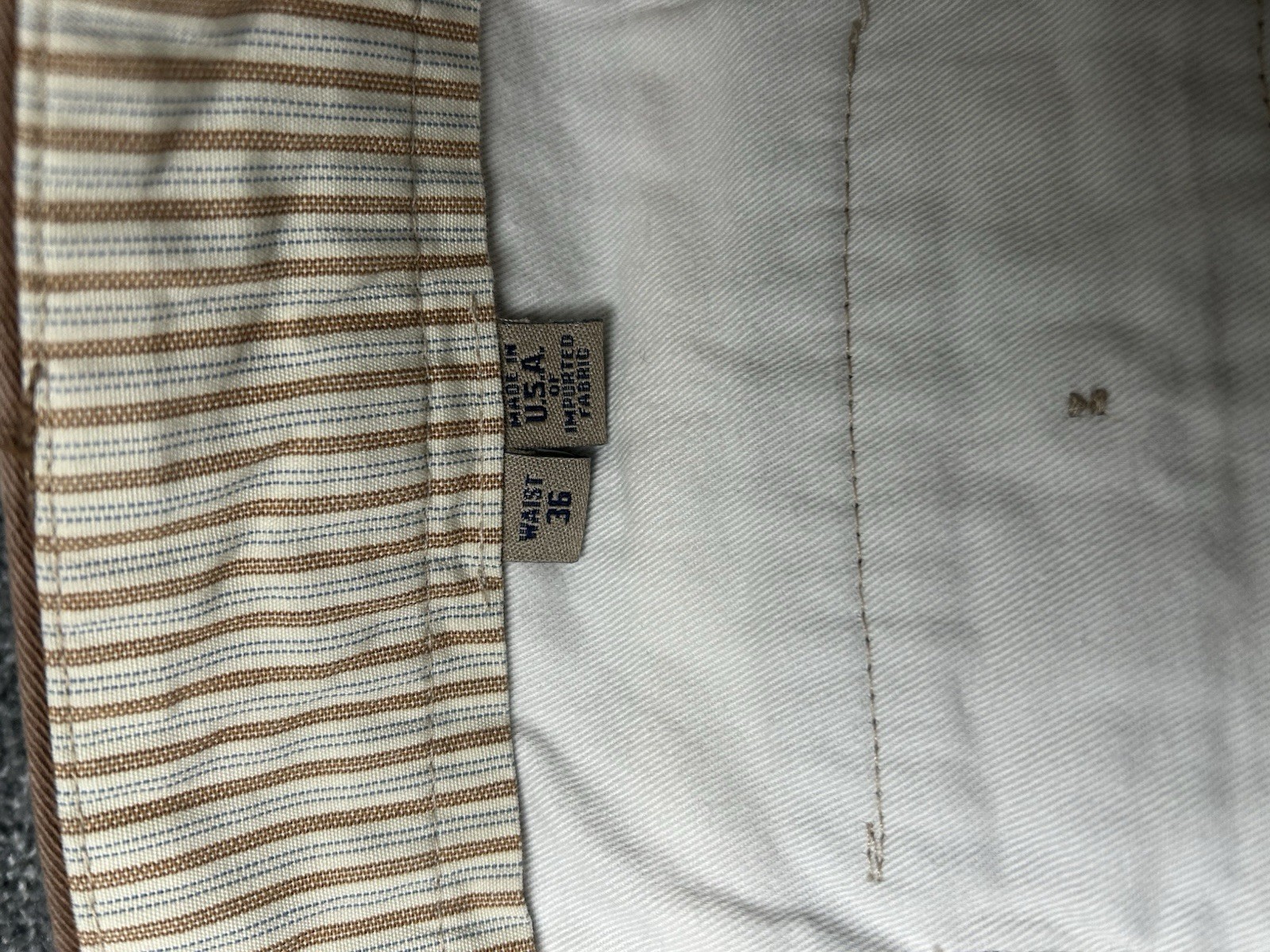 36×32 Brown Bills Khakis Made in USA