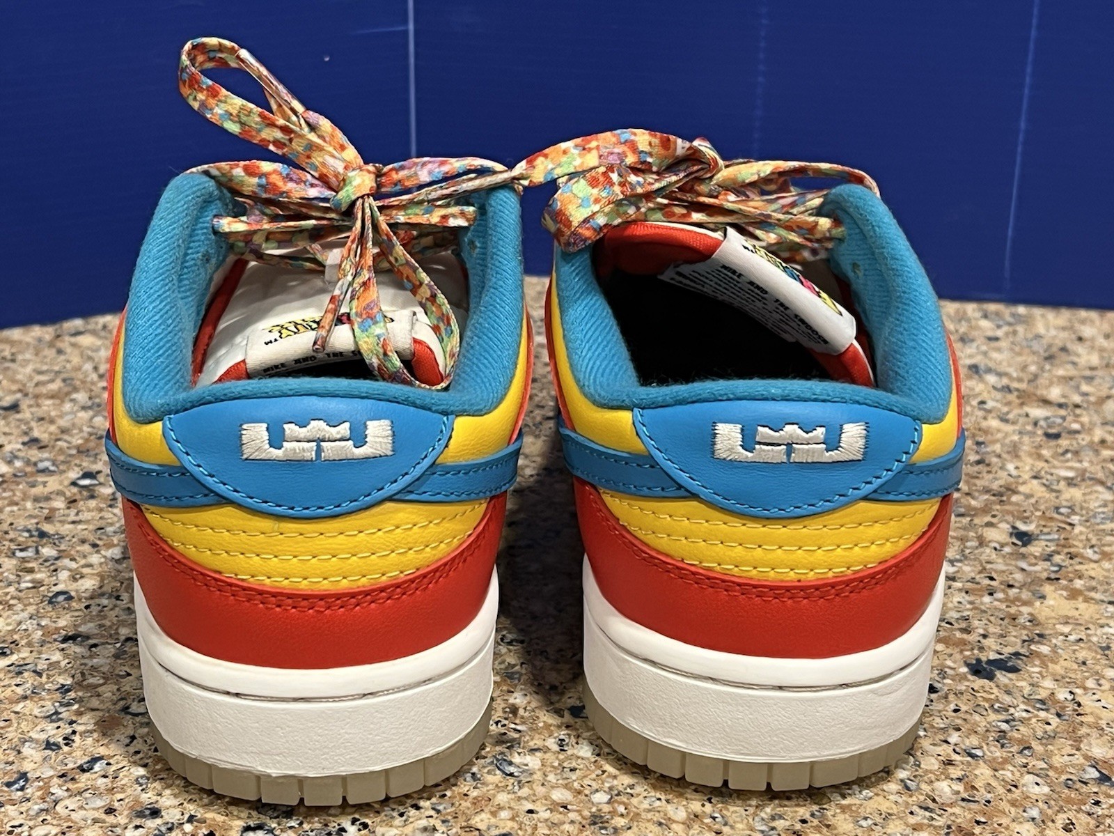 Nike LeBron James x Fruity Pebbles x Dunk Low DH8009-600 Shoes; Size W: 6, M: 4