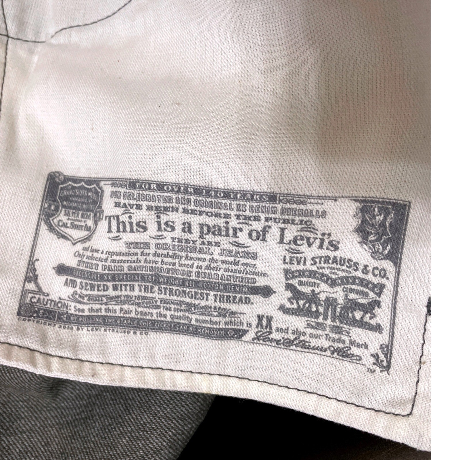 RARE Levi’s 501 White Oak Cone Moss Green Denim Jeans W42 L30 USA Selvedge