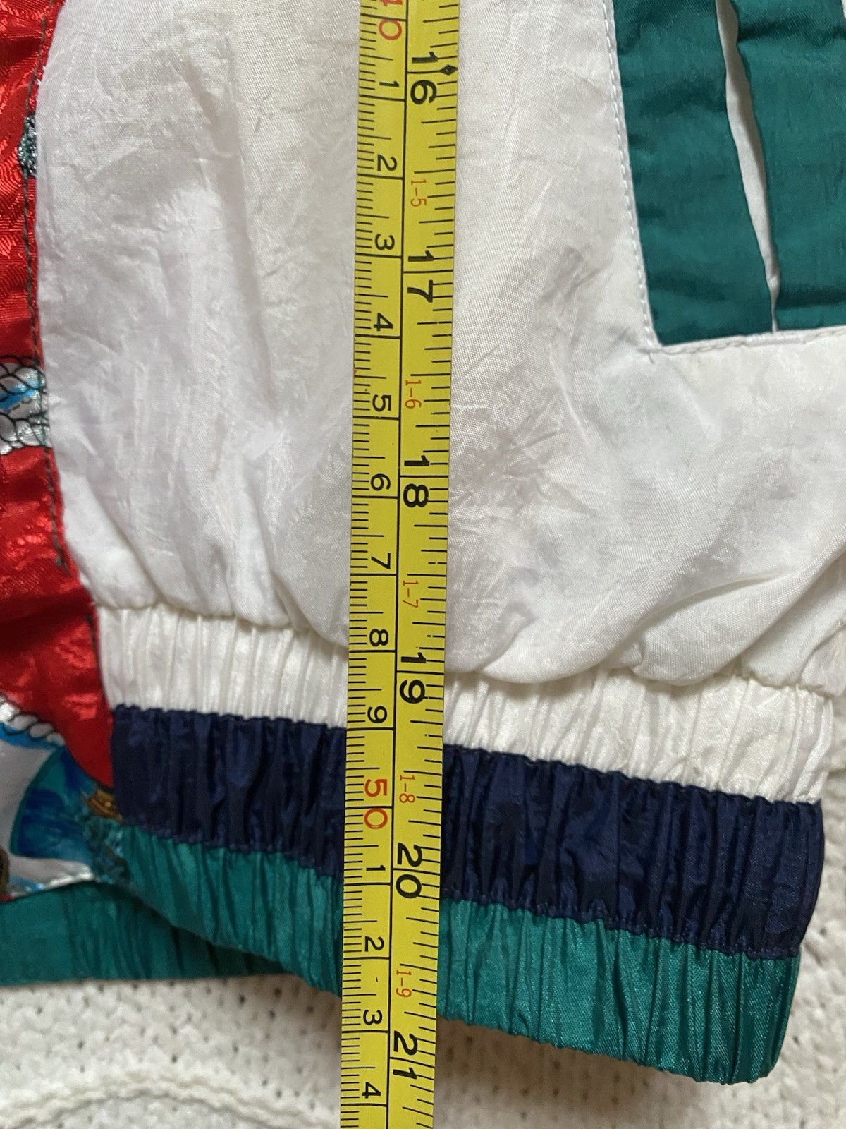 VTG RE Sport River Edge Nautical Track Jacket 1980s Zip Green White Retro Sz M