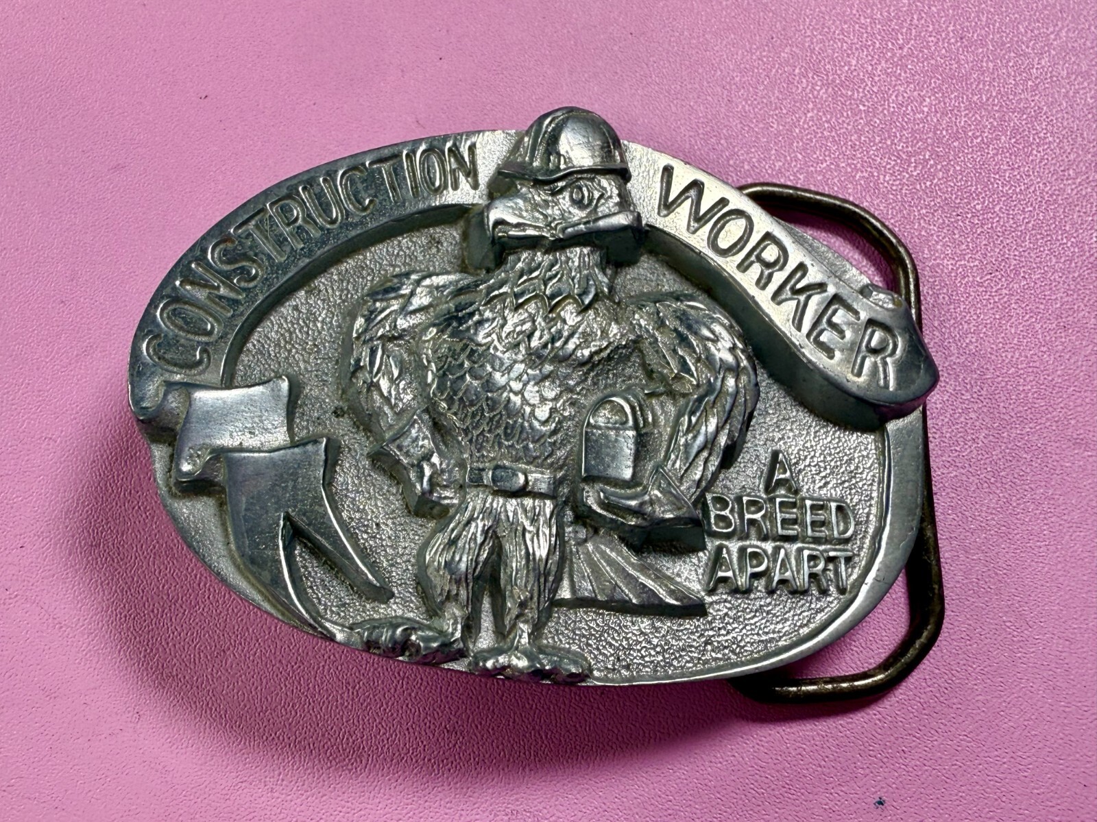 Construction Worker A Breed Apart Vintage The Great American Belt Buckle