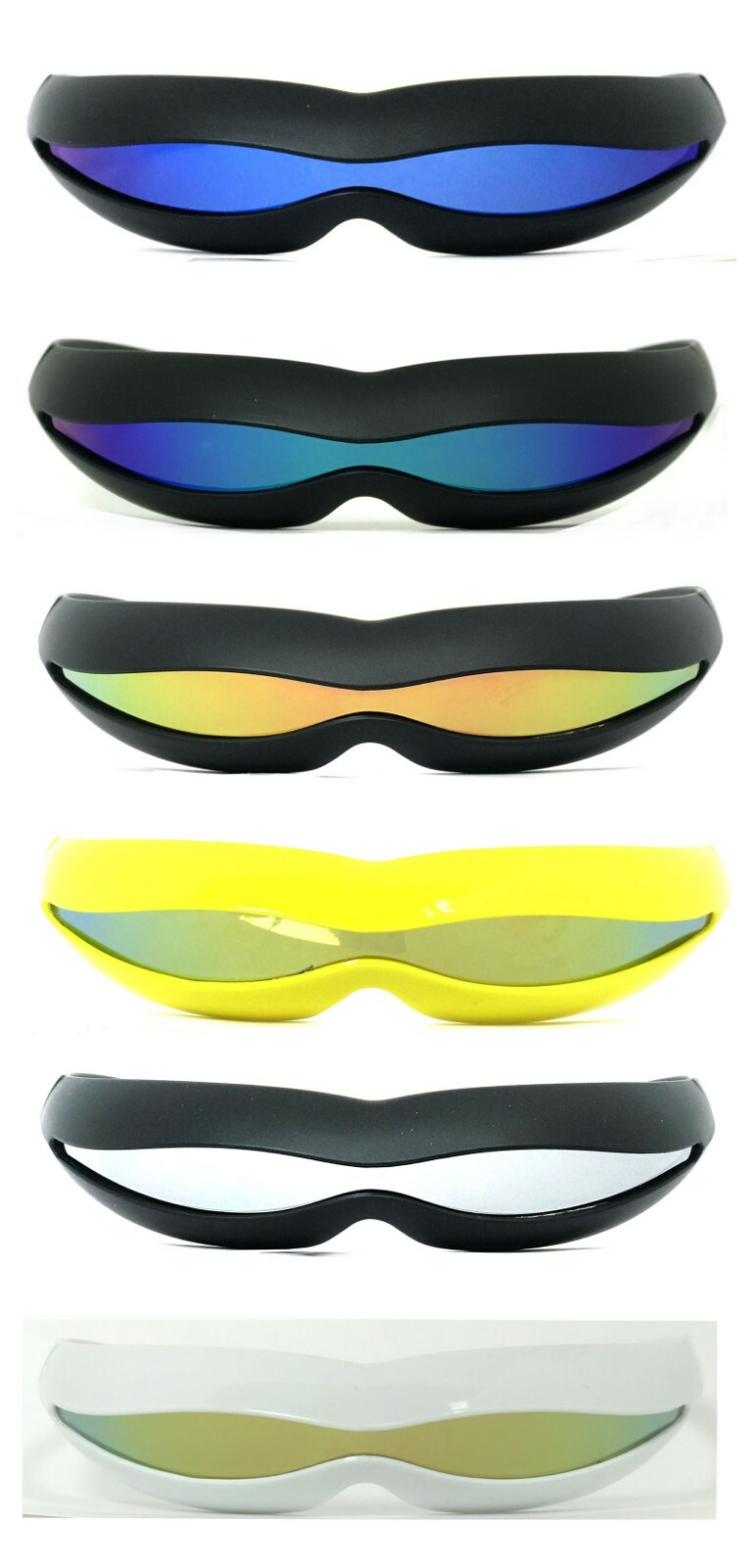 SPACE ROBOT PARTY RAVE COSTUME CYCLOPS FUTURISTIC SHIELD SUN GLASSES
