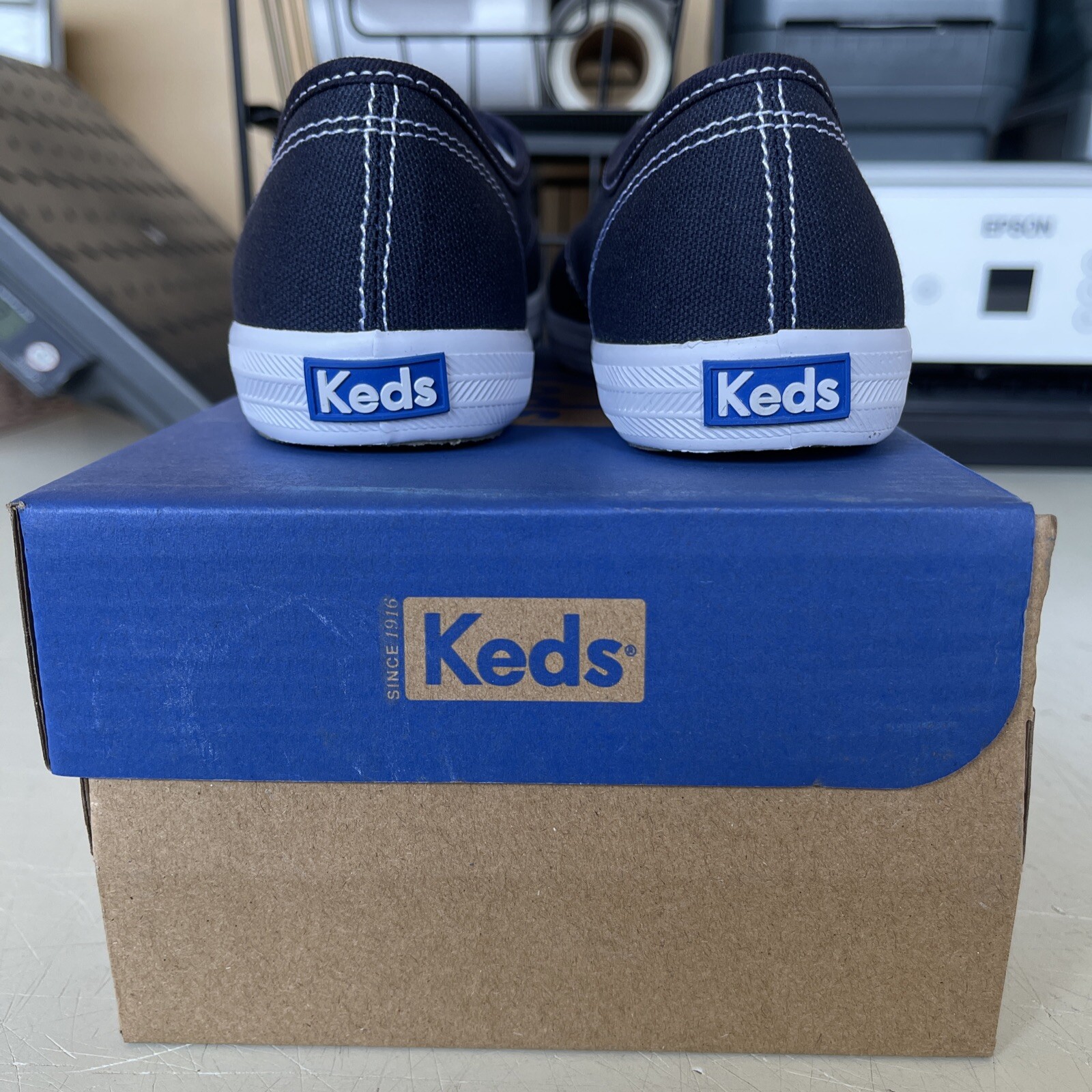 PICK SIZE/ Keds Women’s Champion NAVY Canvas Shoe