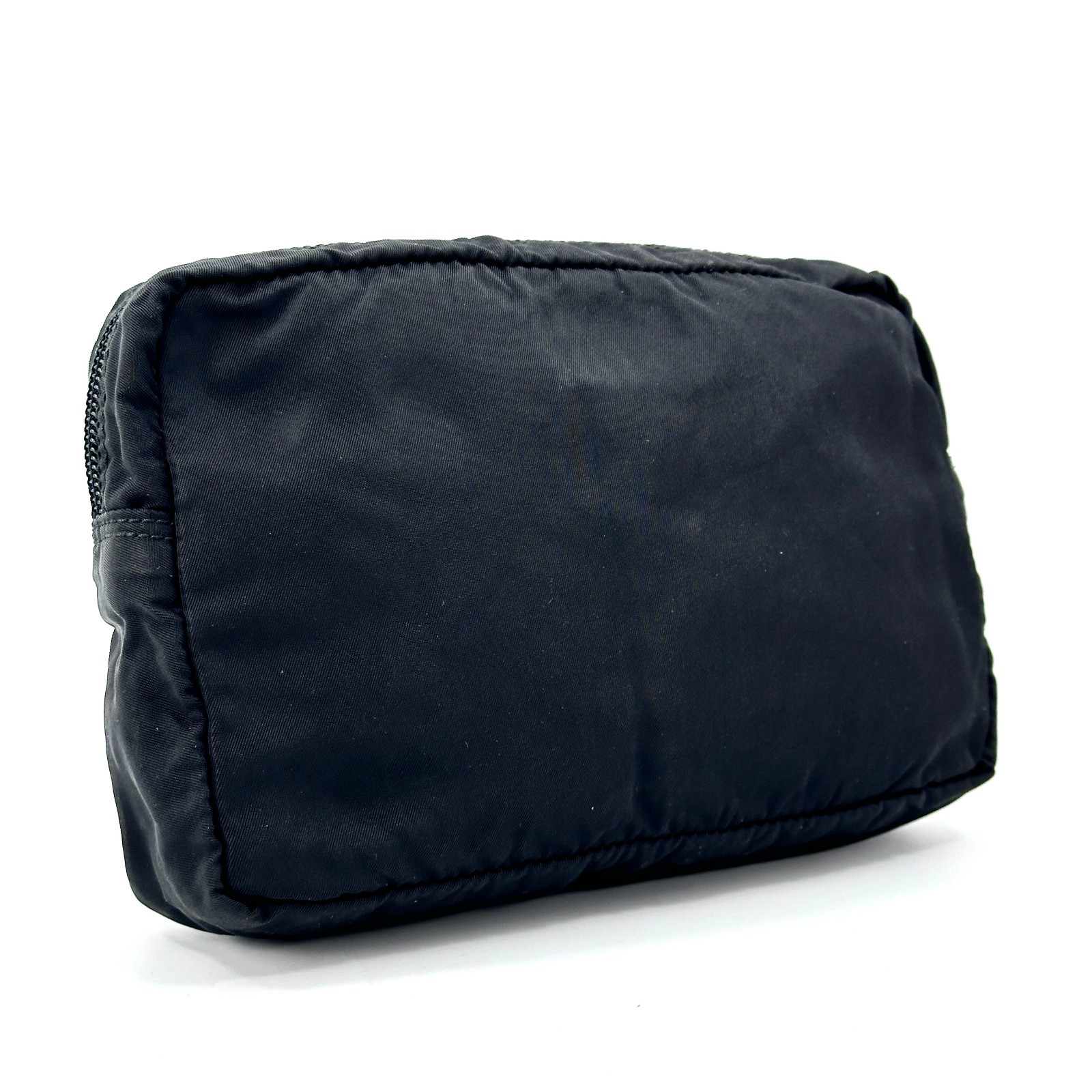 PRADA Cosmetic Pouch Nylon Black Authentic